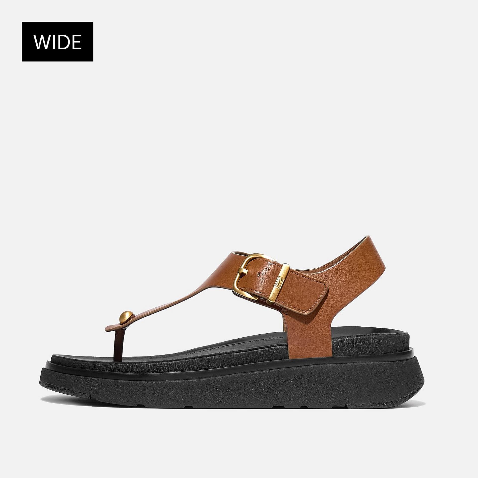 GEN-FF Leather Back-Strap Toe-Post Sandals