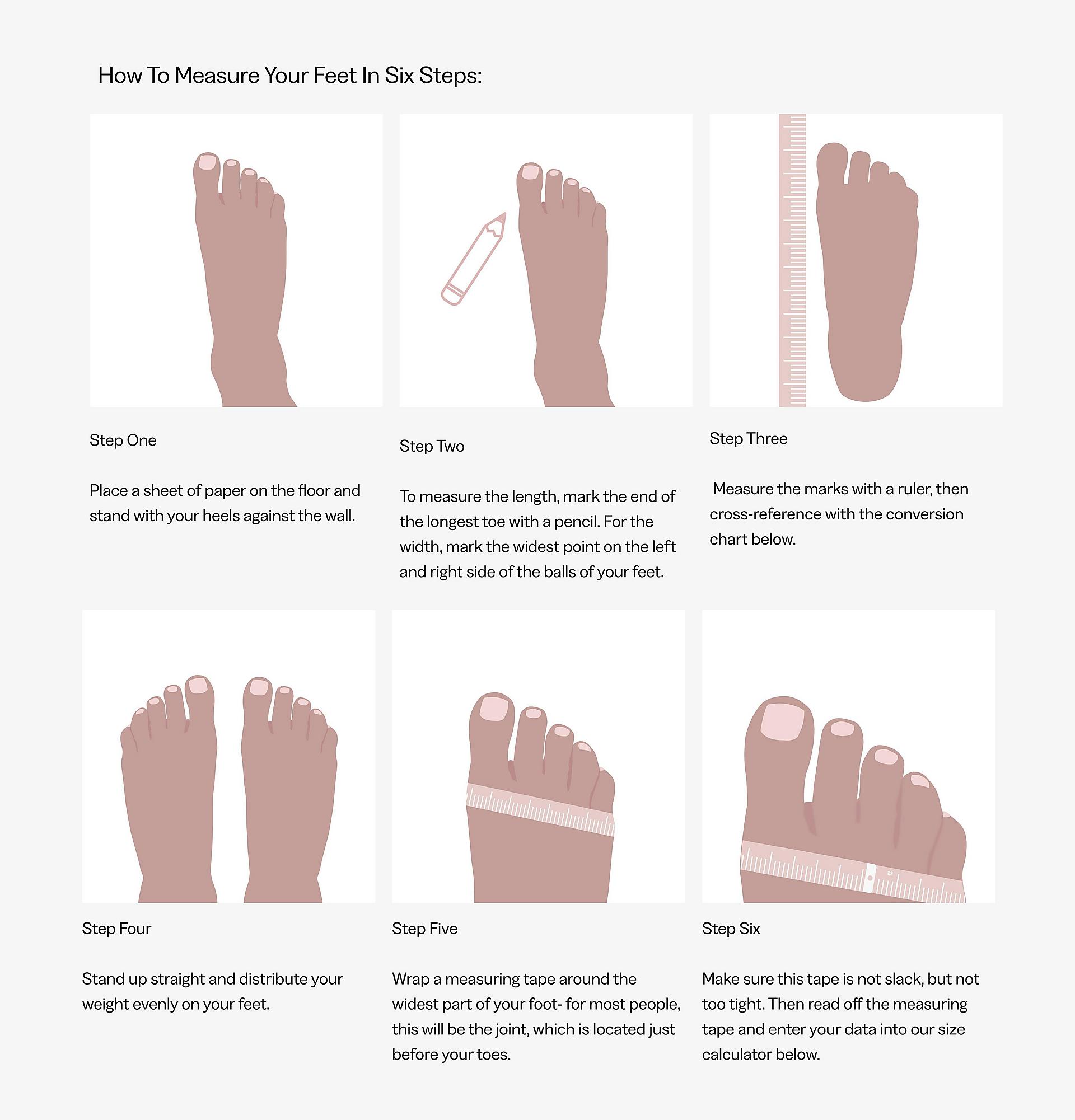 Emplanation banner on how to measure your foot