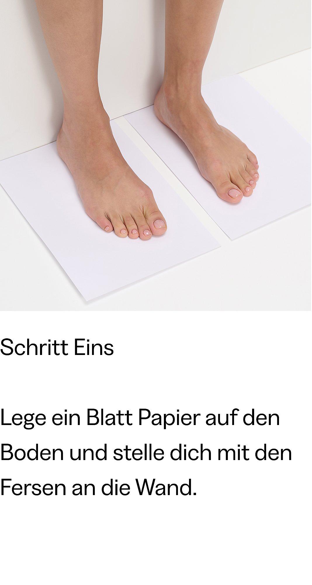 So messen Sie Ihre Füße mit FitFlop Schritt 1