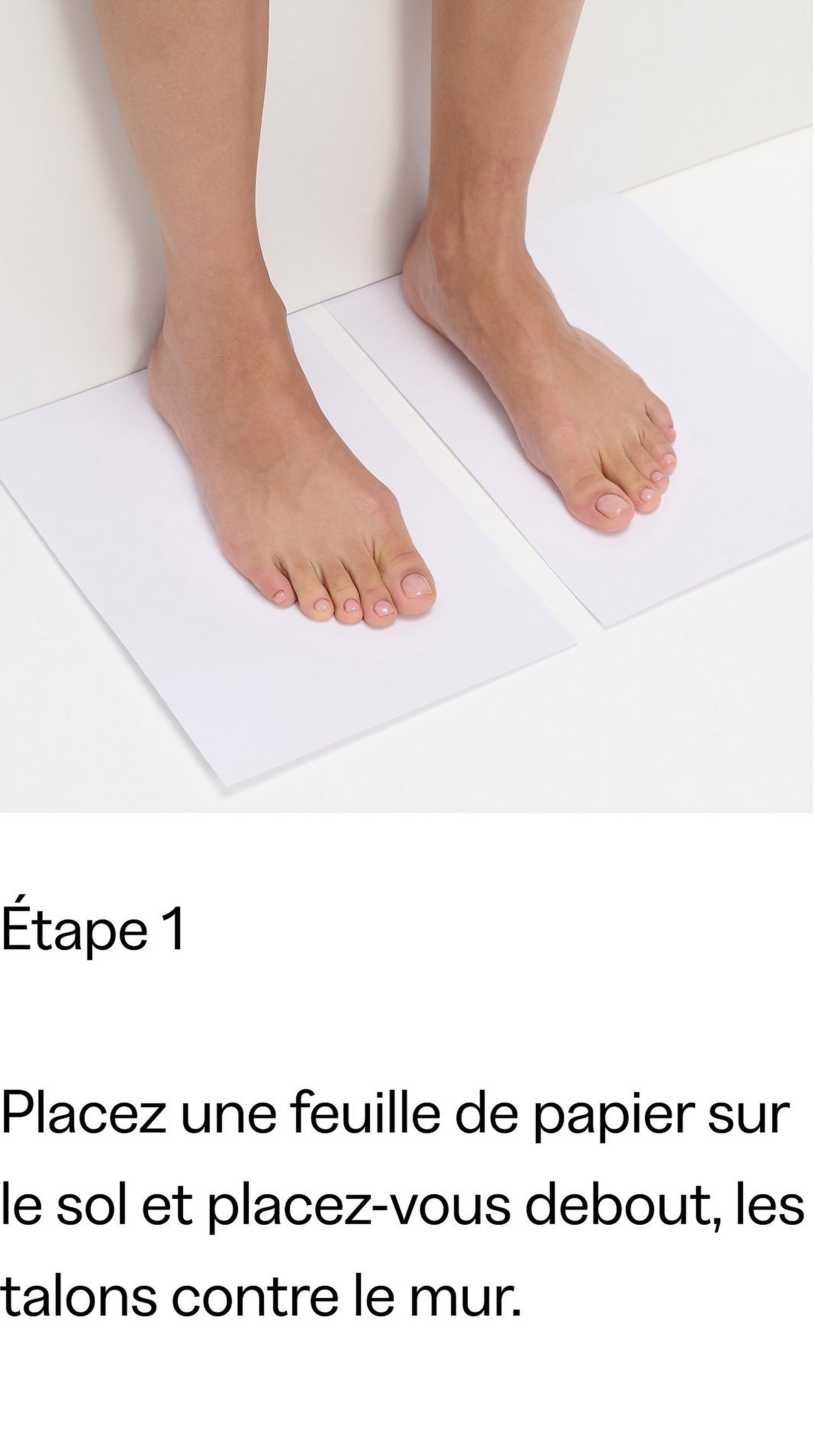Comment mesurer vos pieds avec FitFlop Étape 1
