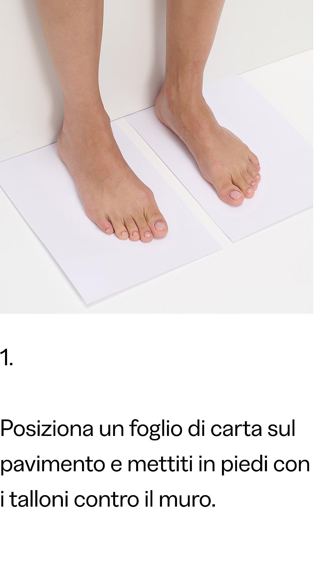 Come misurare i tuoi piedi con FitFlop Passo 1