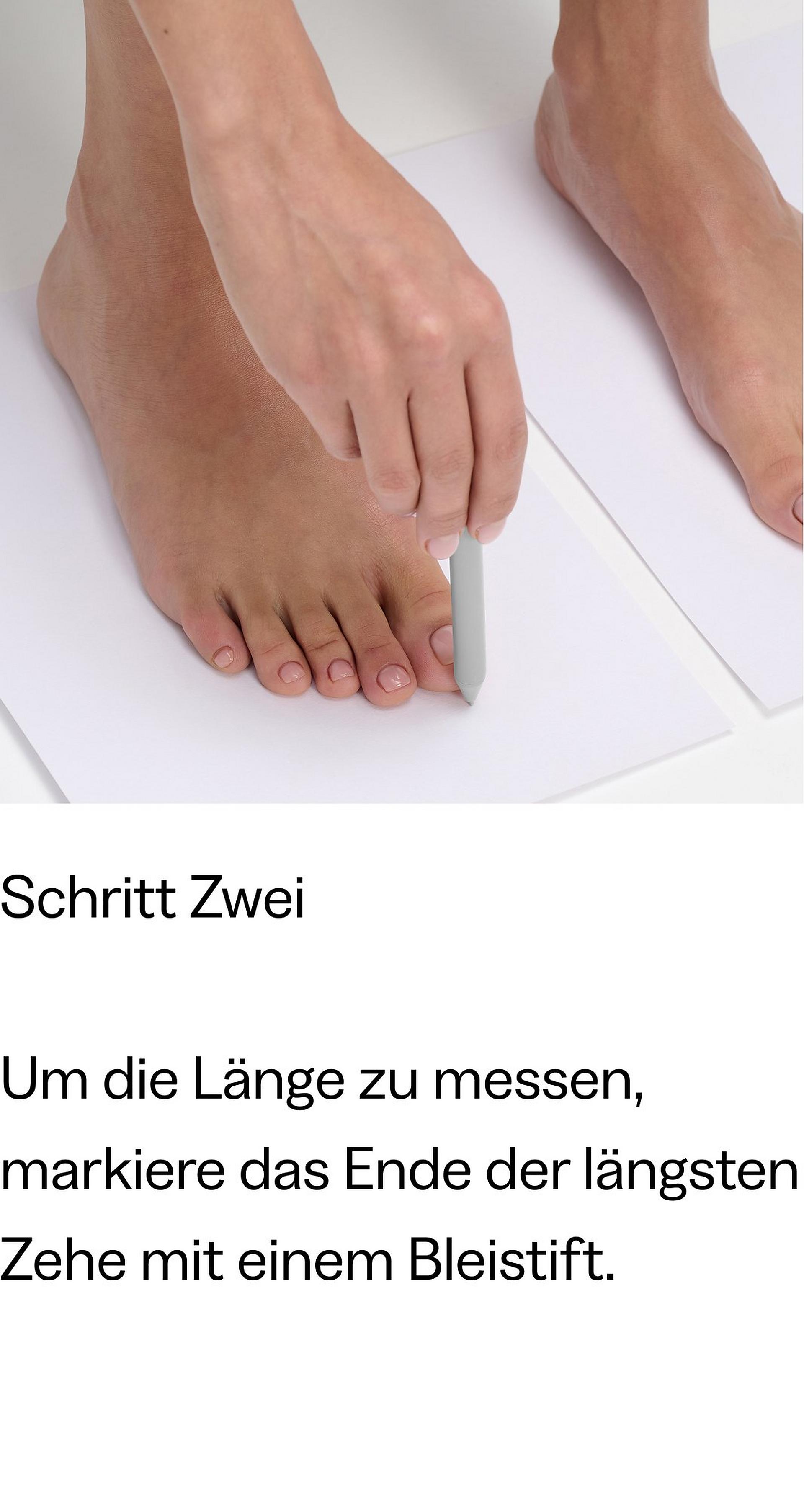 So messen Sie Ihre Füße mit FitFlop Schritt 2