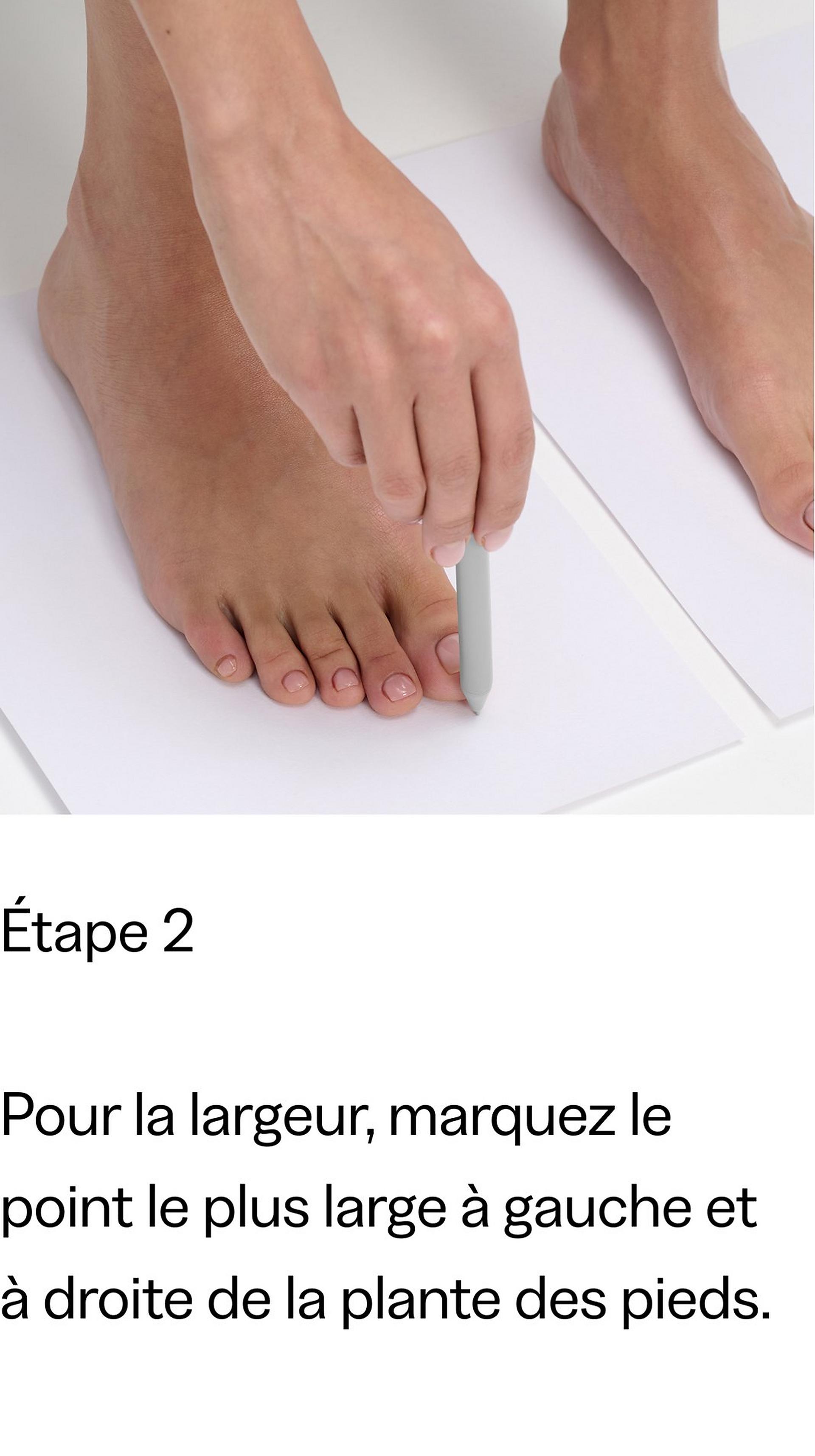 Comment mesurer vos pieds avec FitFlop Étape 2