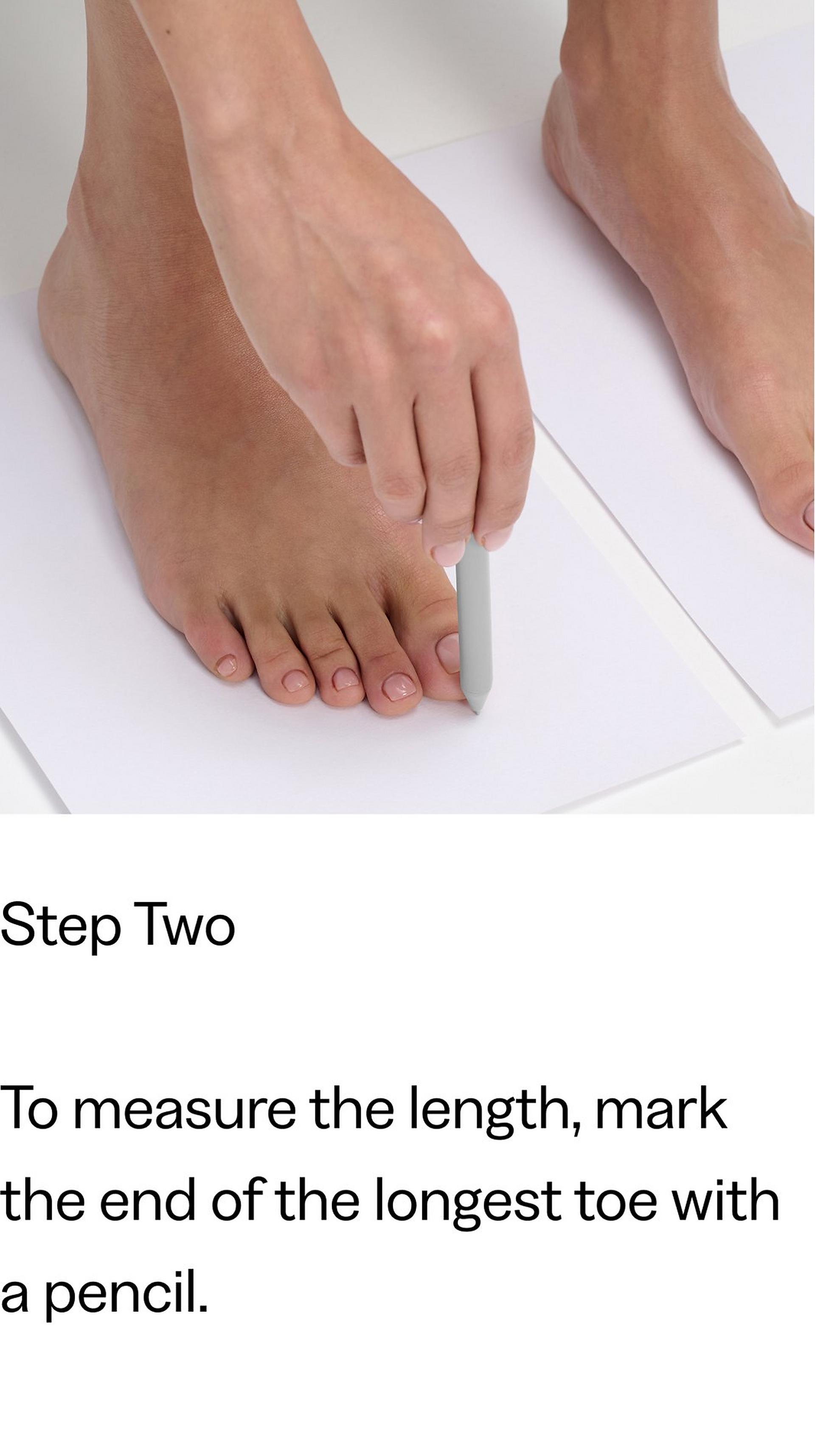 How To Measure Your Feet With FitFlop Step 2