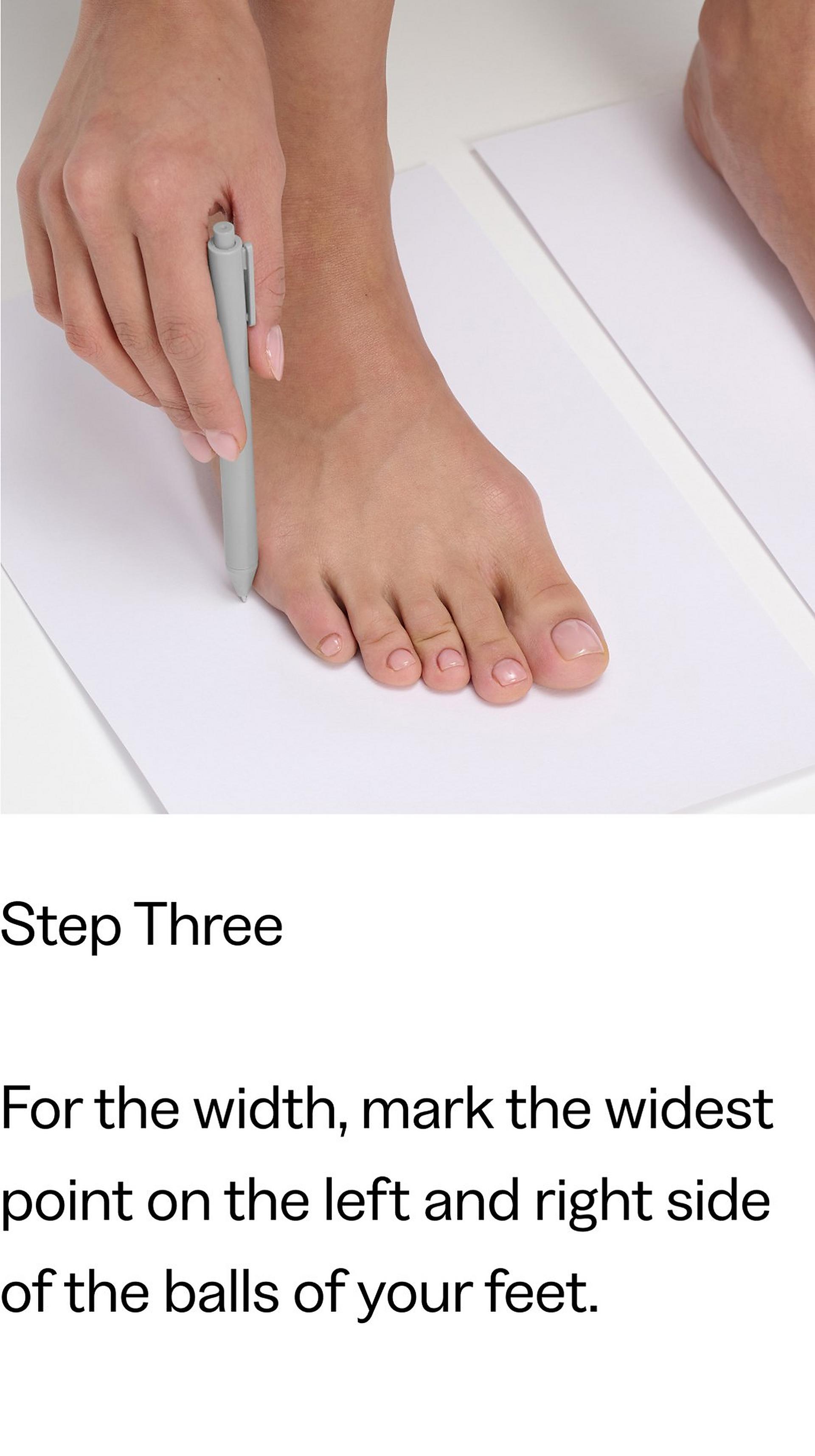 How To Measure Your Feet With FitFlop Step 3