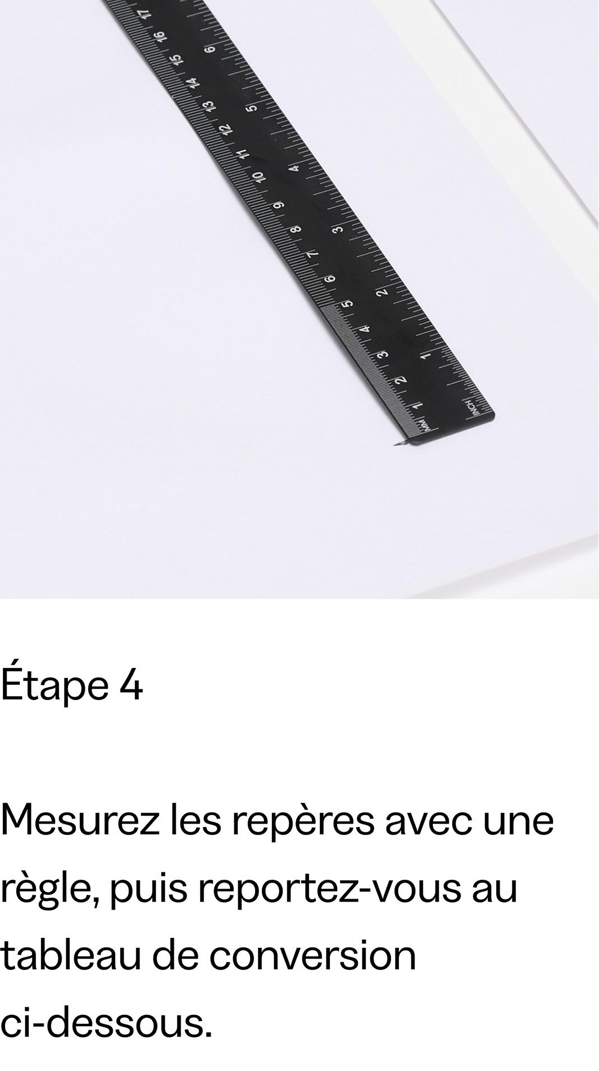 Comment mesurer vos pieds avec FitFlop Étape 4