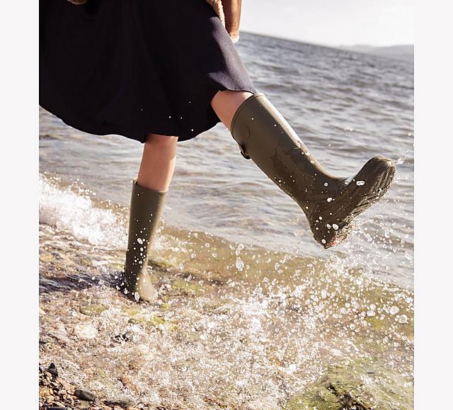 Fitflop WonderWelly Wellington Boots. Ladies tall wellies in green colour.