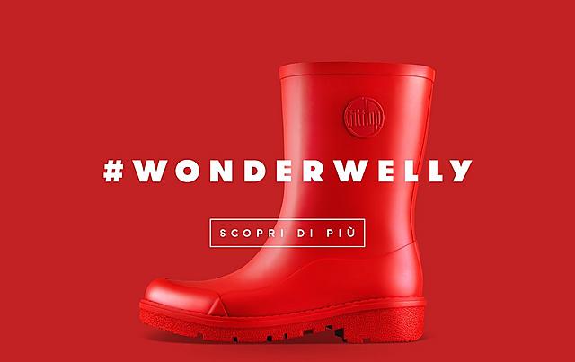 Fitflop Revolutionary WonderWelly boot, a short welly boot in black colour.