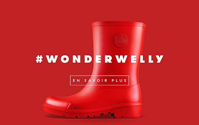 Fitflop Revolutionary WonderWelly boot, a short welly boot in black