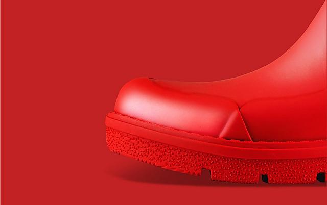 Fitflop WonderWelly Wellington boot, a short welly boot in red colour.