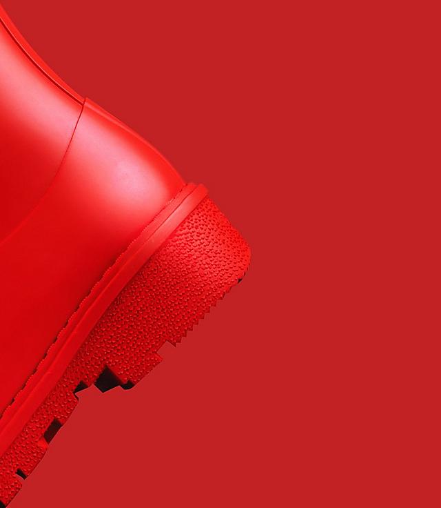 Fitflop Revolutionary WonderWelly a short wellington boot in red colour.