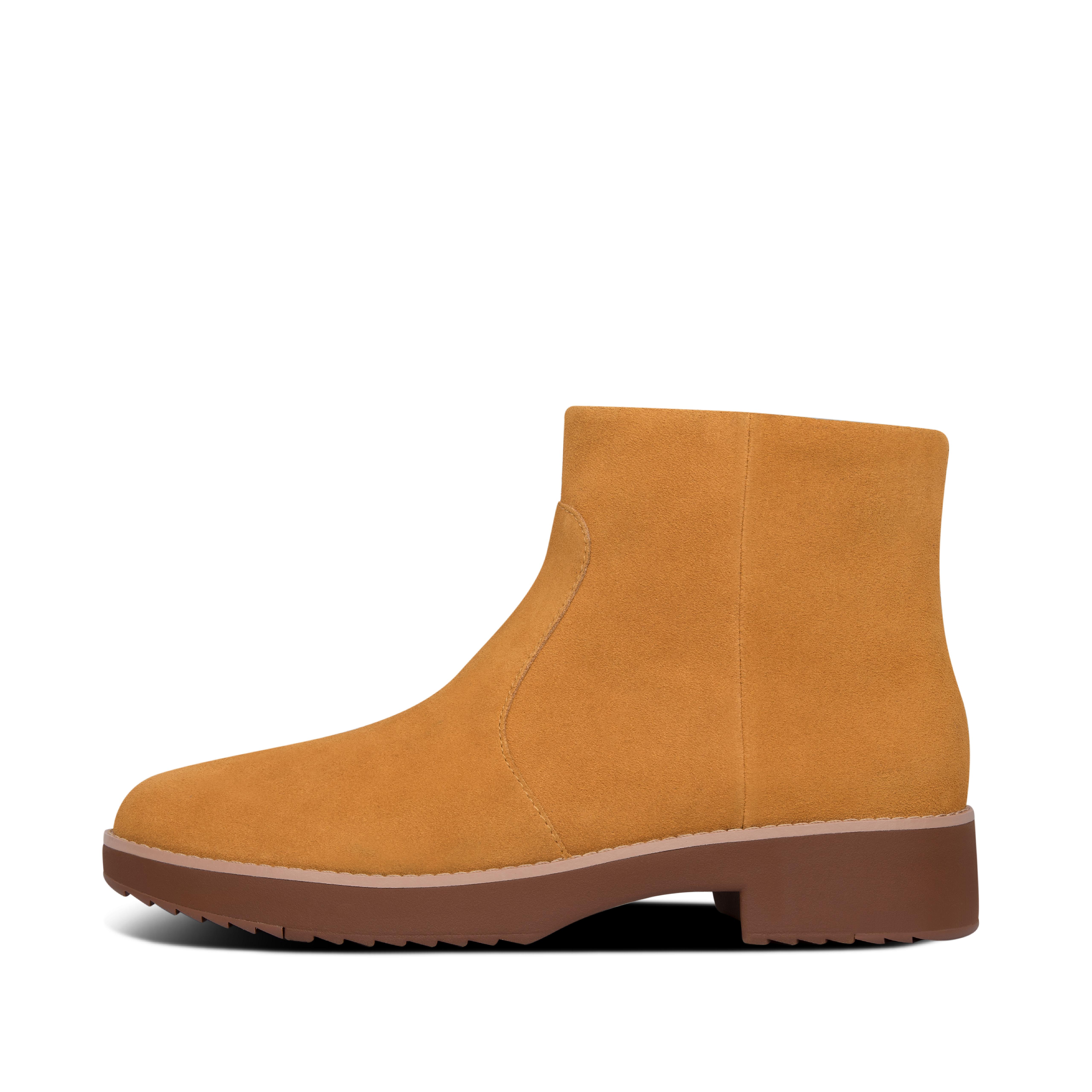 suede mustard boots