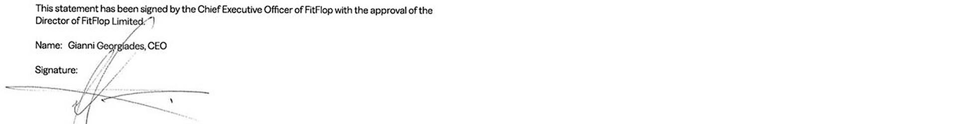 Modern Slavery CEO Signiture