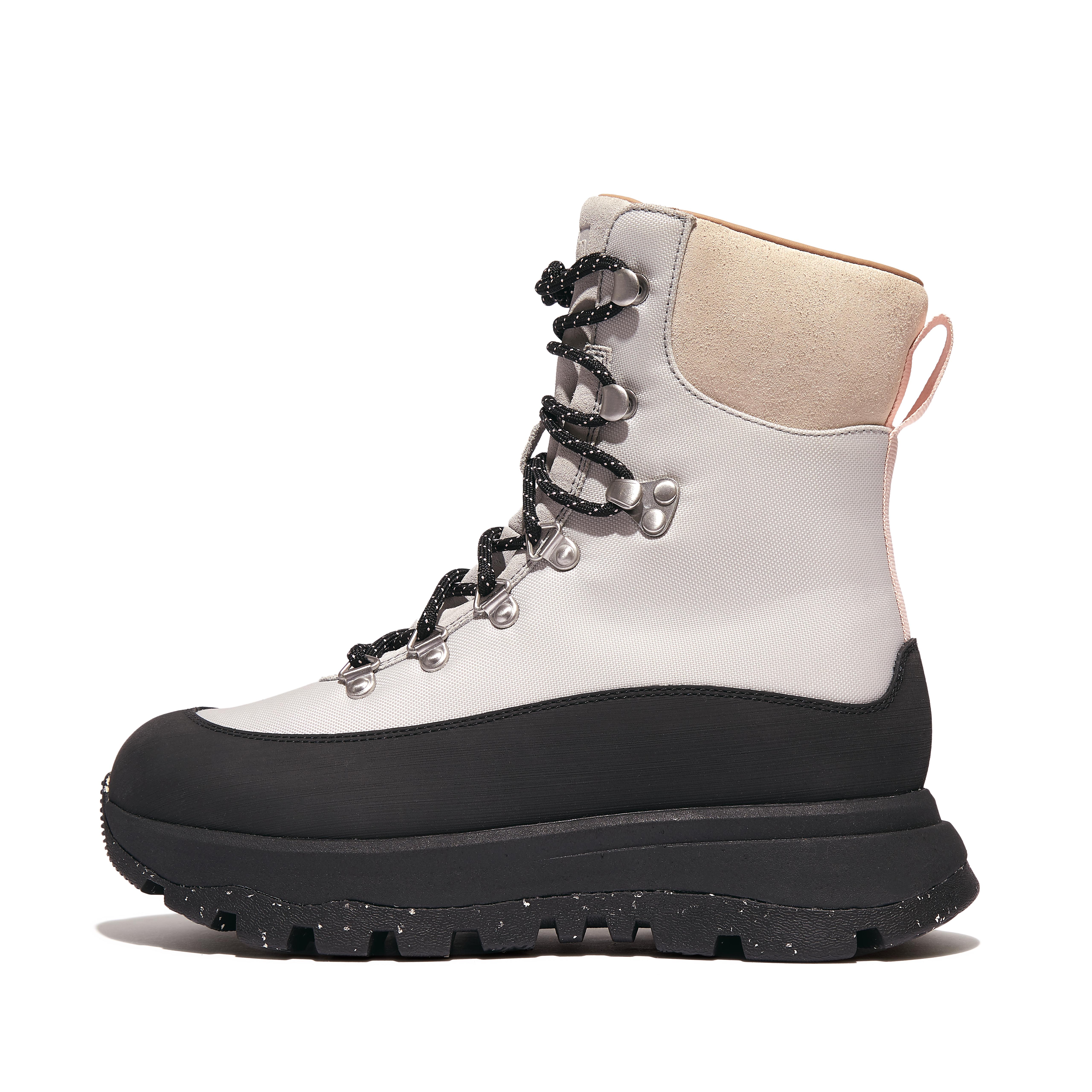 핏플랍 Fitflop Waterproof Fabric/Suede Walking Boots,Black Mix