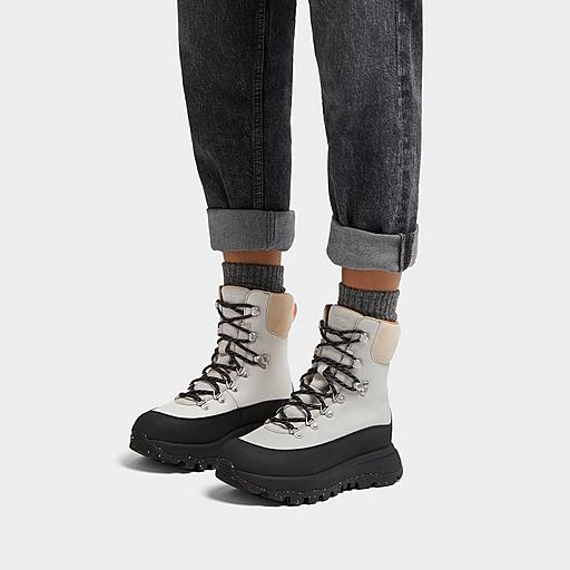 Fitflop Women s NEO D HYKER E01 Waterproof Fabric Suede Walking Boots Black Mix Size CA 7.5 Fabric Pet Polyester Suede Rubber