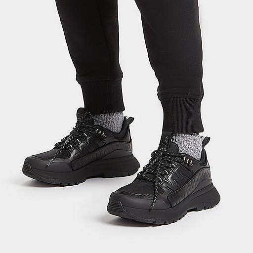 Black& Street Thick Sole genuine leather flat trainer sneaker boots