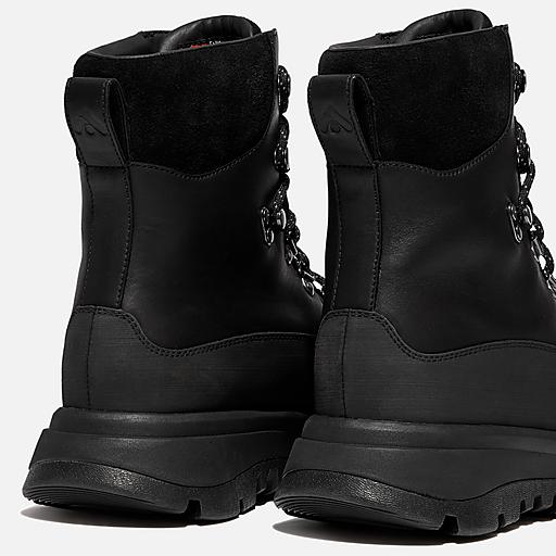 Fitflop Women s NEO D HYKER Waterproof Leather Suede Fleece Lined Walking Boots All Black Size CA 11 Leather Suede Rubber