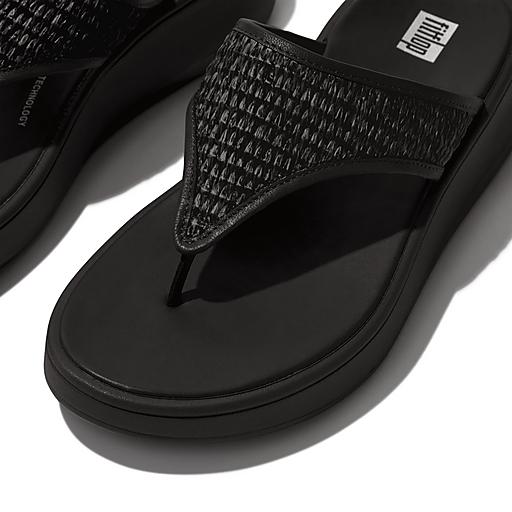Black Chunky Sandal Toe Post Flip Flops