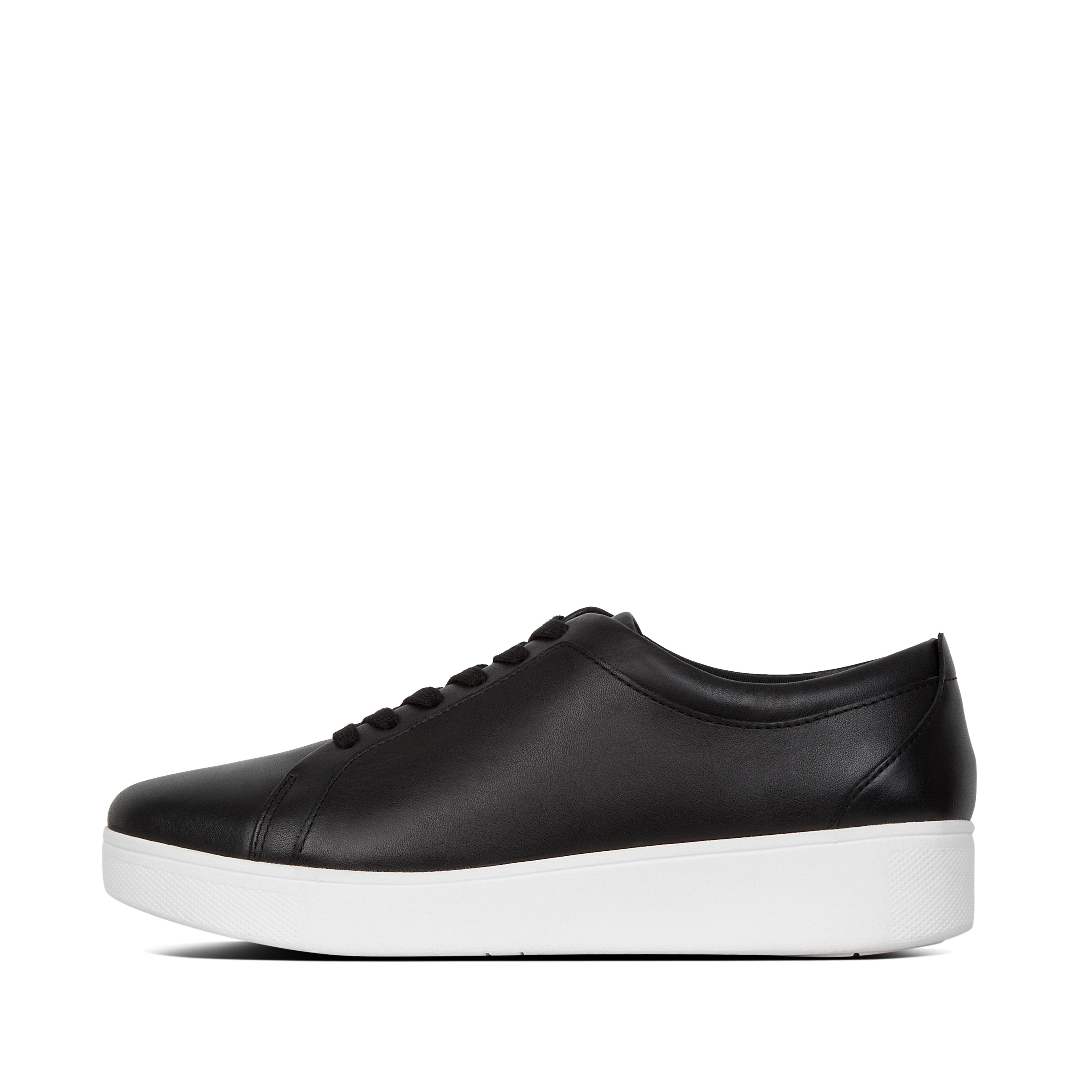 핏플랍 스니커즈 RALLY Leather Tennis Shoes , Leather Sneakers,Black
