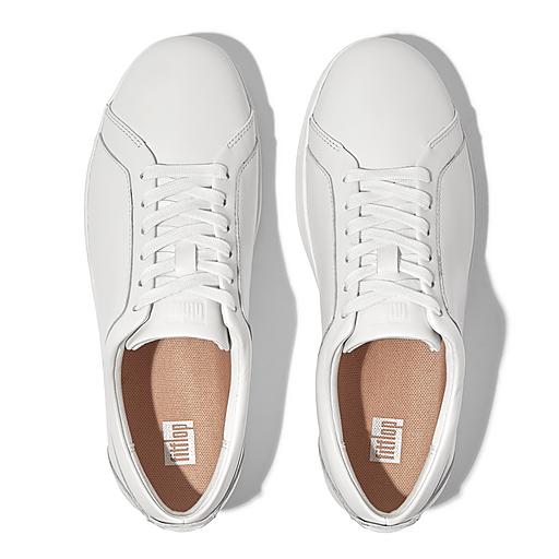 Fitflop white 2025 leather trainers