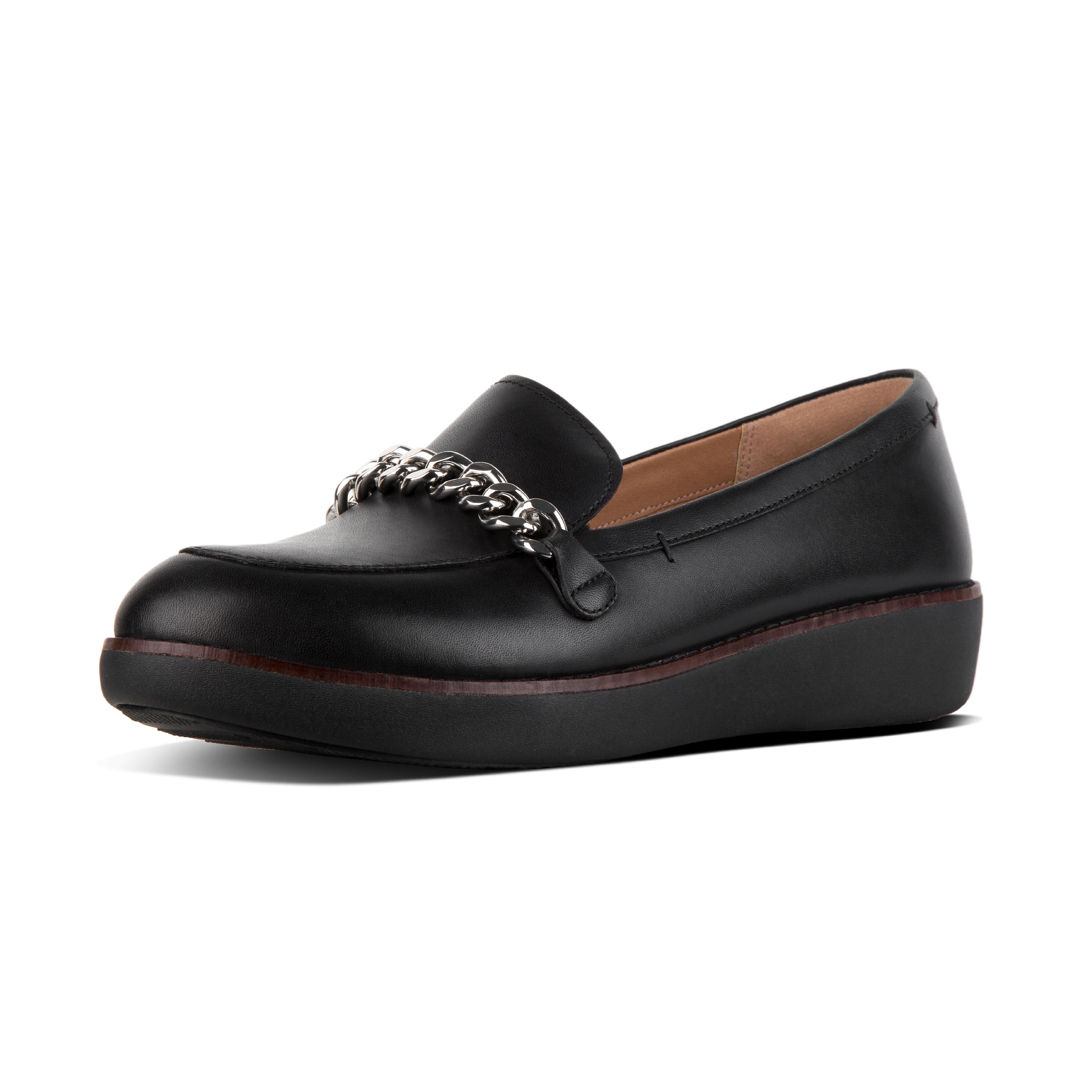 Petrina patent cheap moccasin loafers