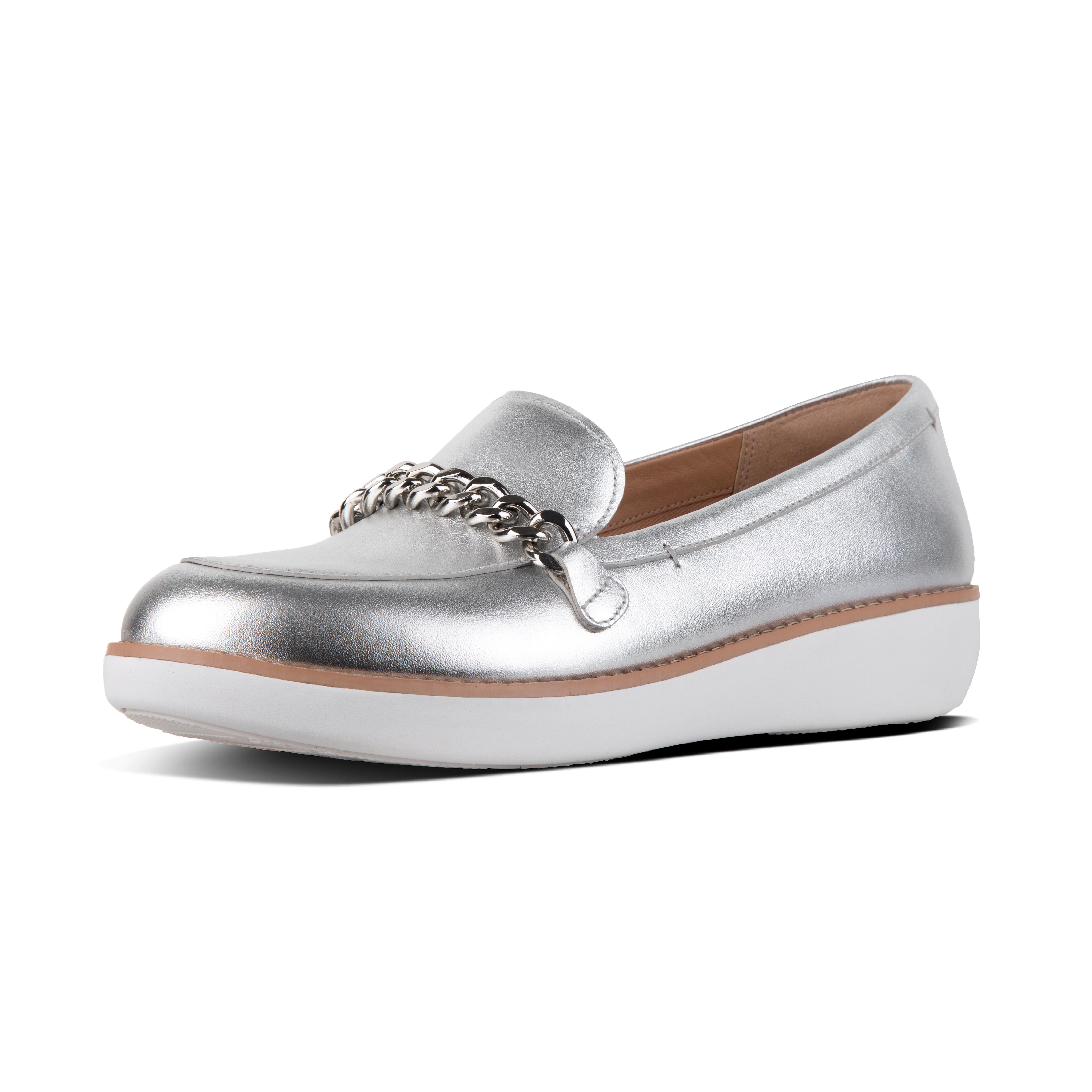 Fitflop store silver loafers