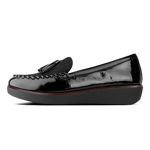 Petrina patent moccasin store loafers