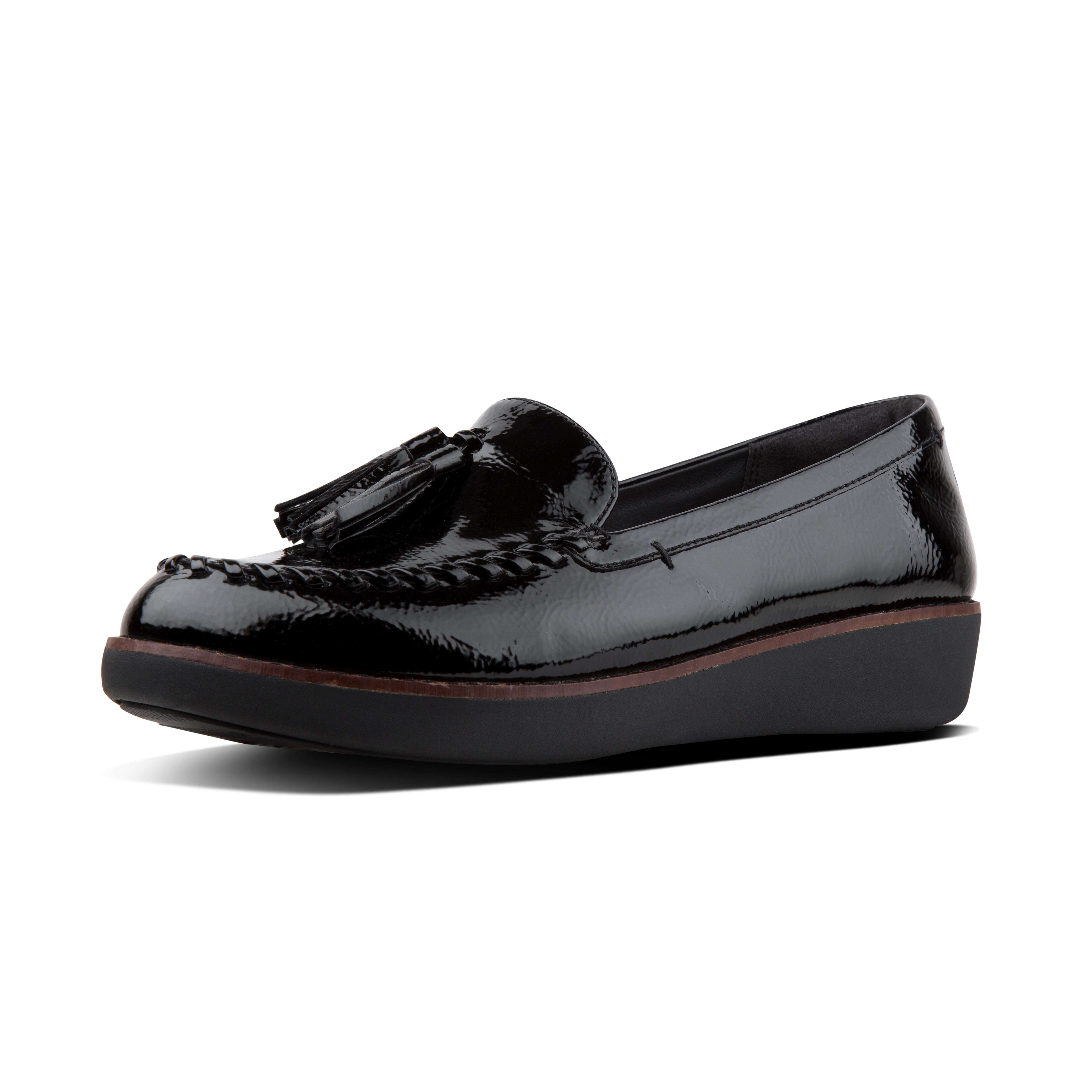 petrina patent moccasin loafers