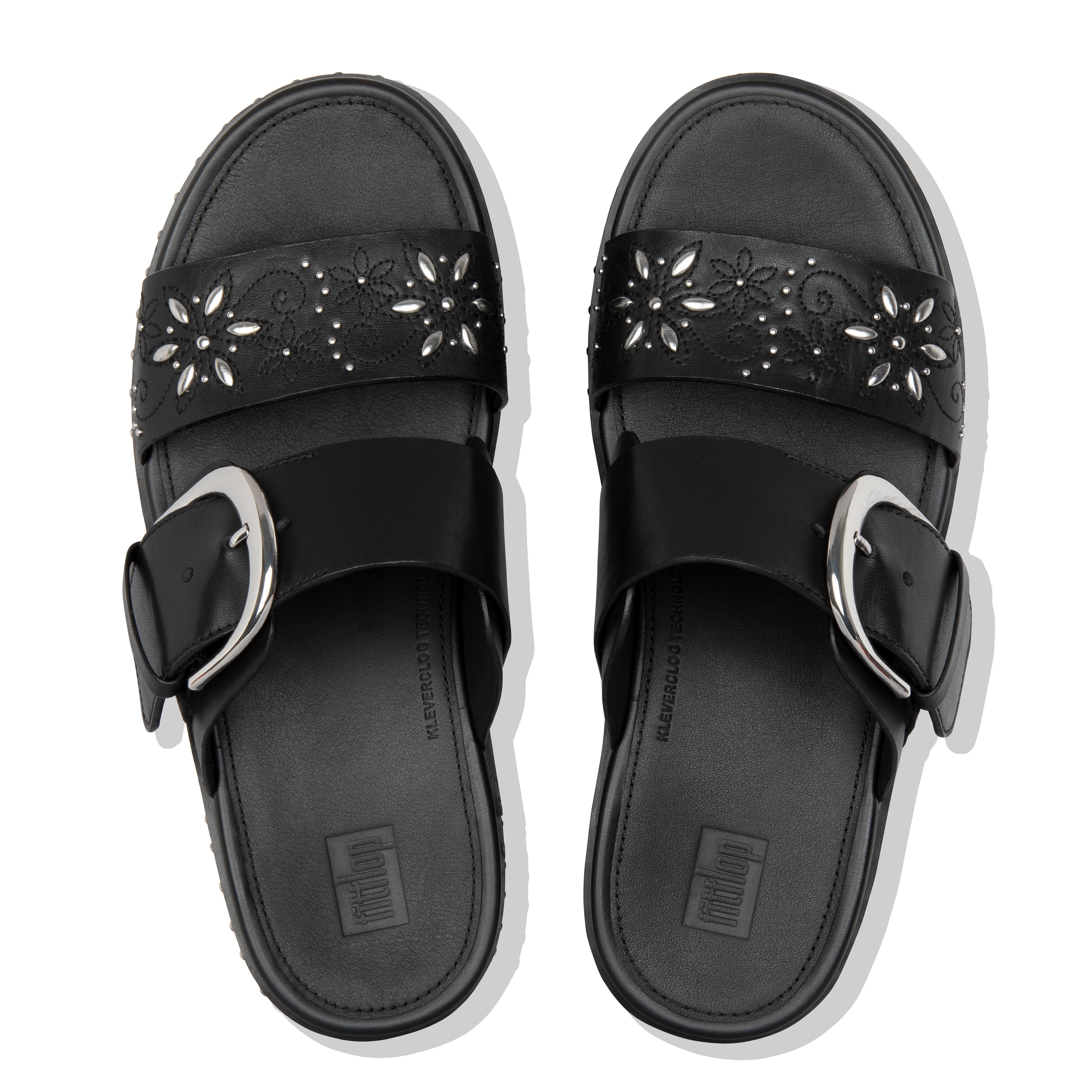 black stud slides