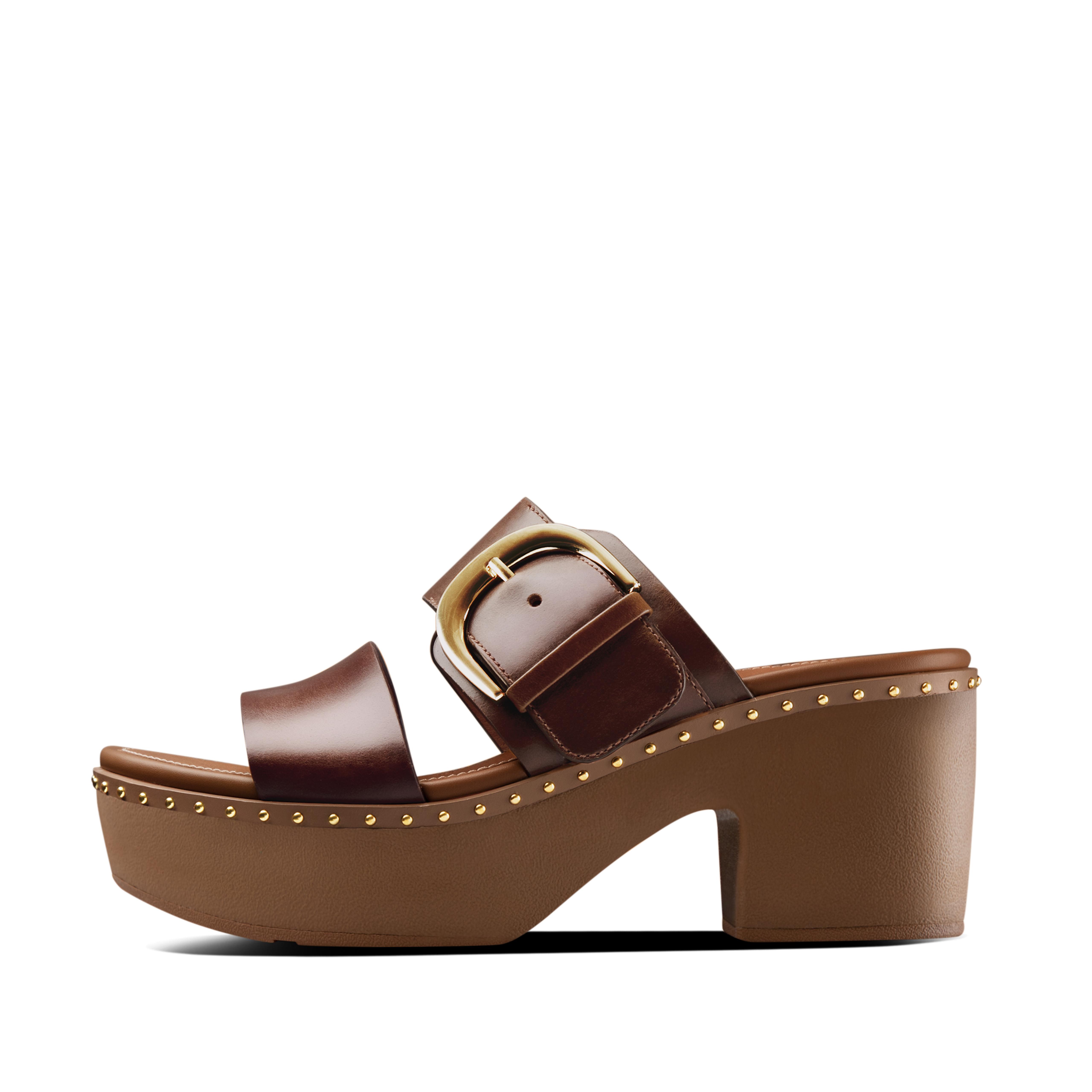 leather platform clogs