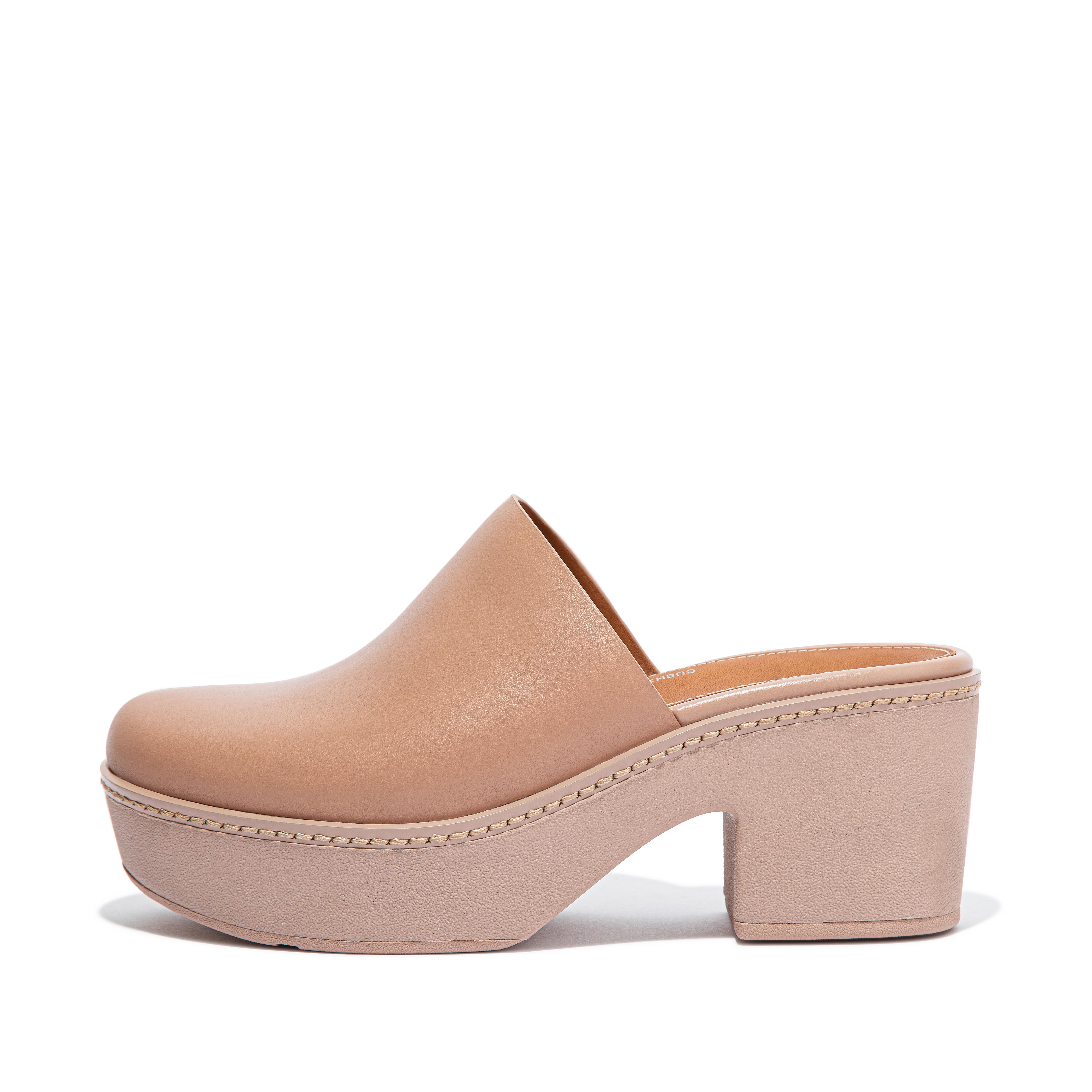 Women's Pilar Leather Platform Mules | FitFlop US