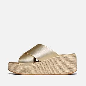 Sandales Confort Femme Dorées – Flip Flop Élastique, Bout Rond, Semelle Souple, Style Chic Décontracté