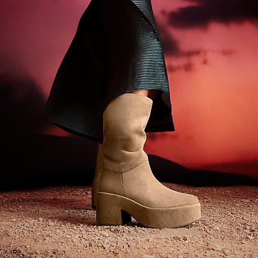 Women's Platfform Slouch Suede Boots | FitFlop US