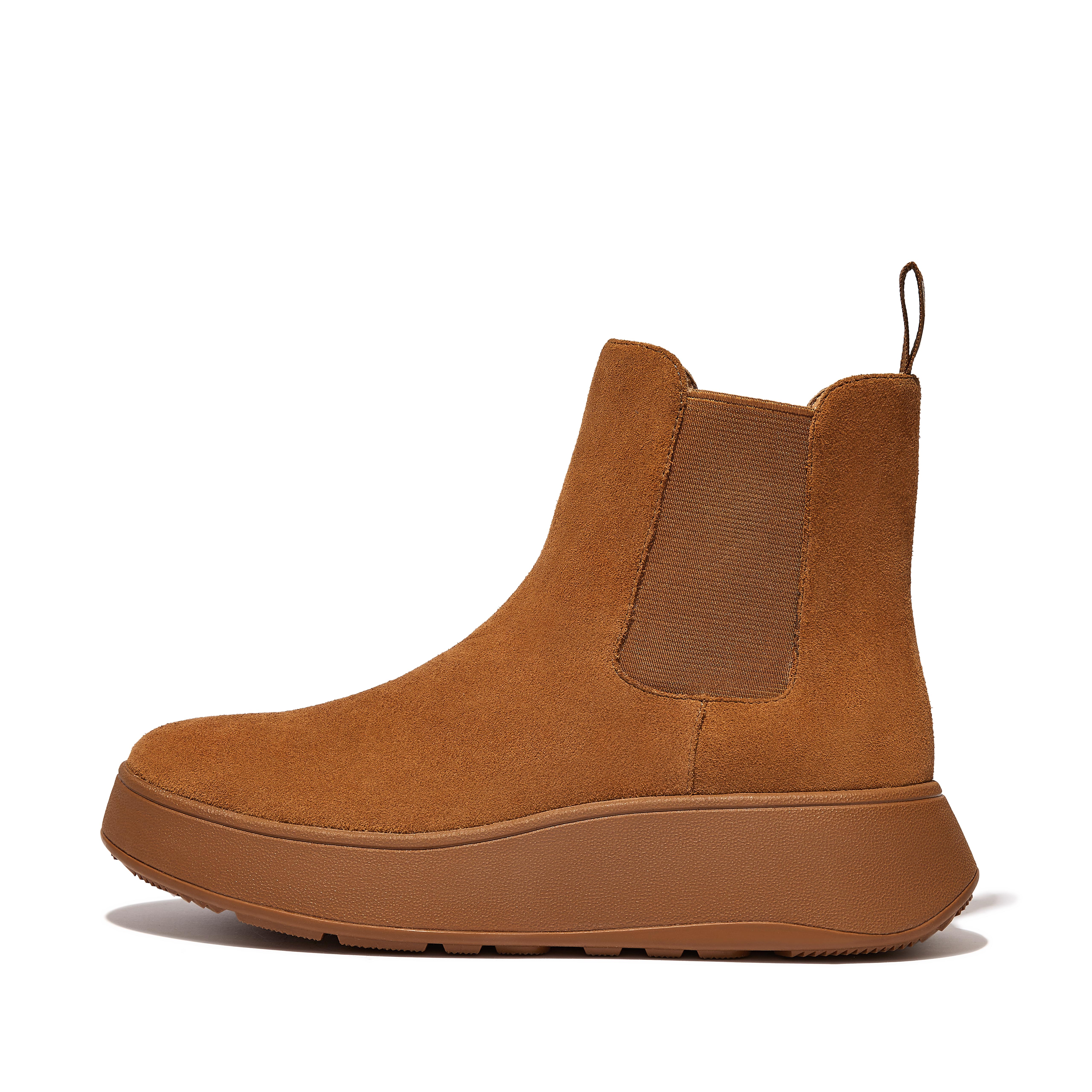 Fitflop Suede Flatform Chelsea Boots,Light Tan