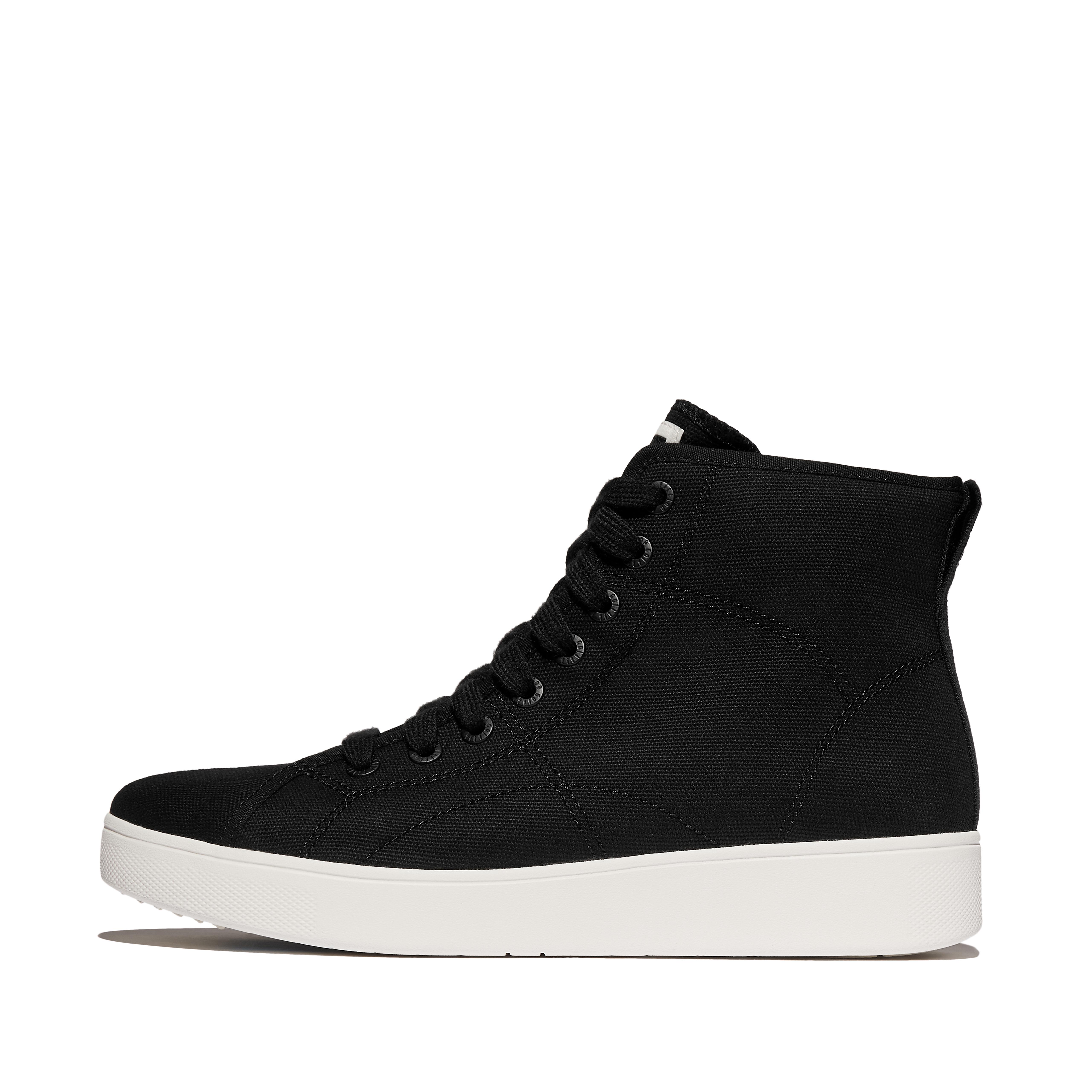 Women RALLY Canvas Mid-Top Trainers Cotton Polyester Webbing