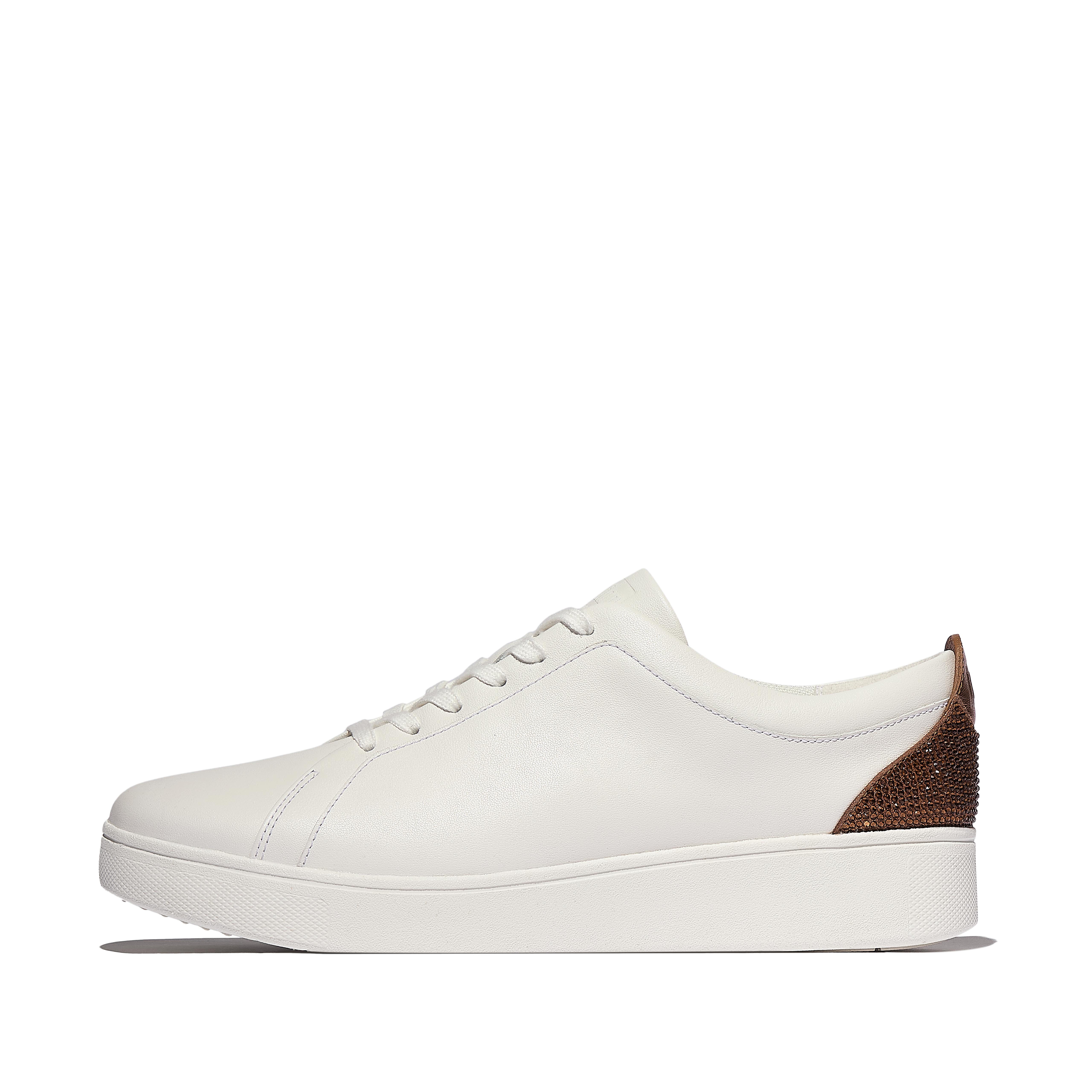 Women's Rally Leather-Crystal-Covered-Microfibre Sneakers