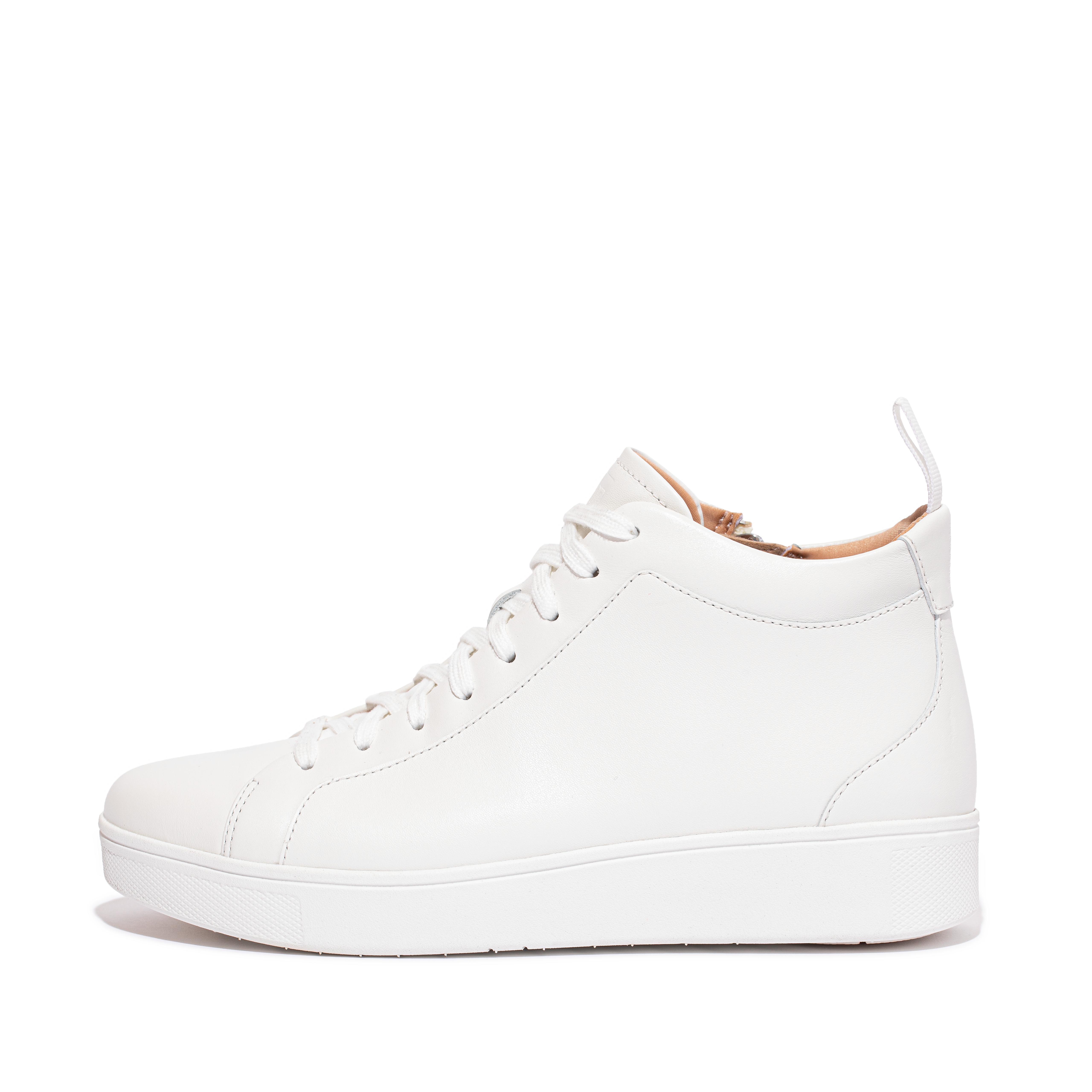 핏플랍 스니커즈 FitFlop RALLY Leather High-Top Sneakers,Urban White
