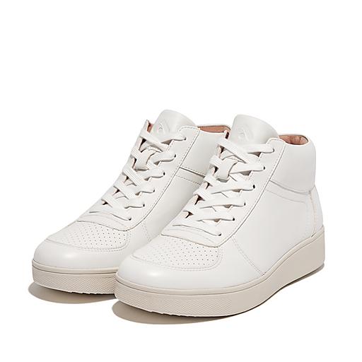 Mid top hot sale leather sneakers