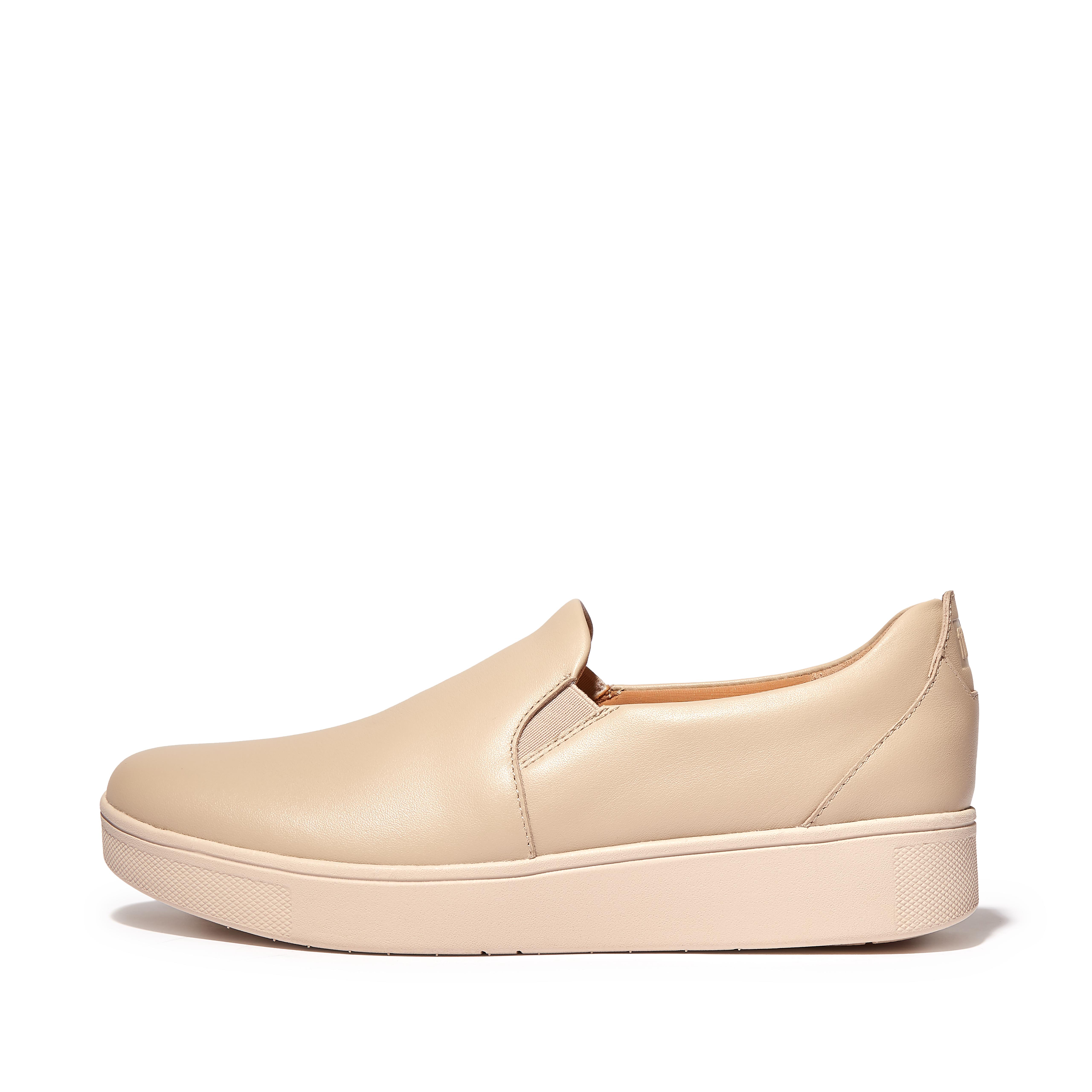 Fitflop Leather Slip-On Skate Sneakers