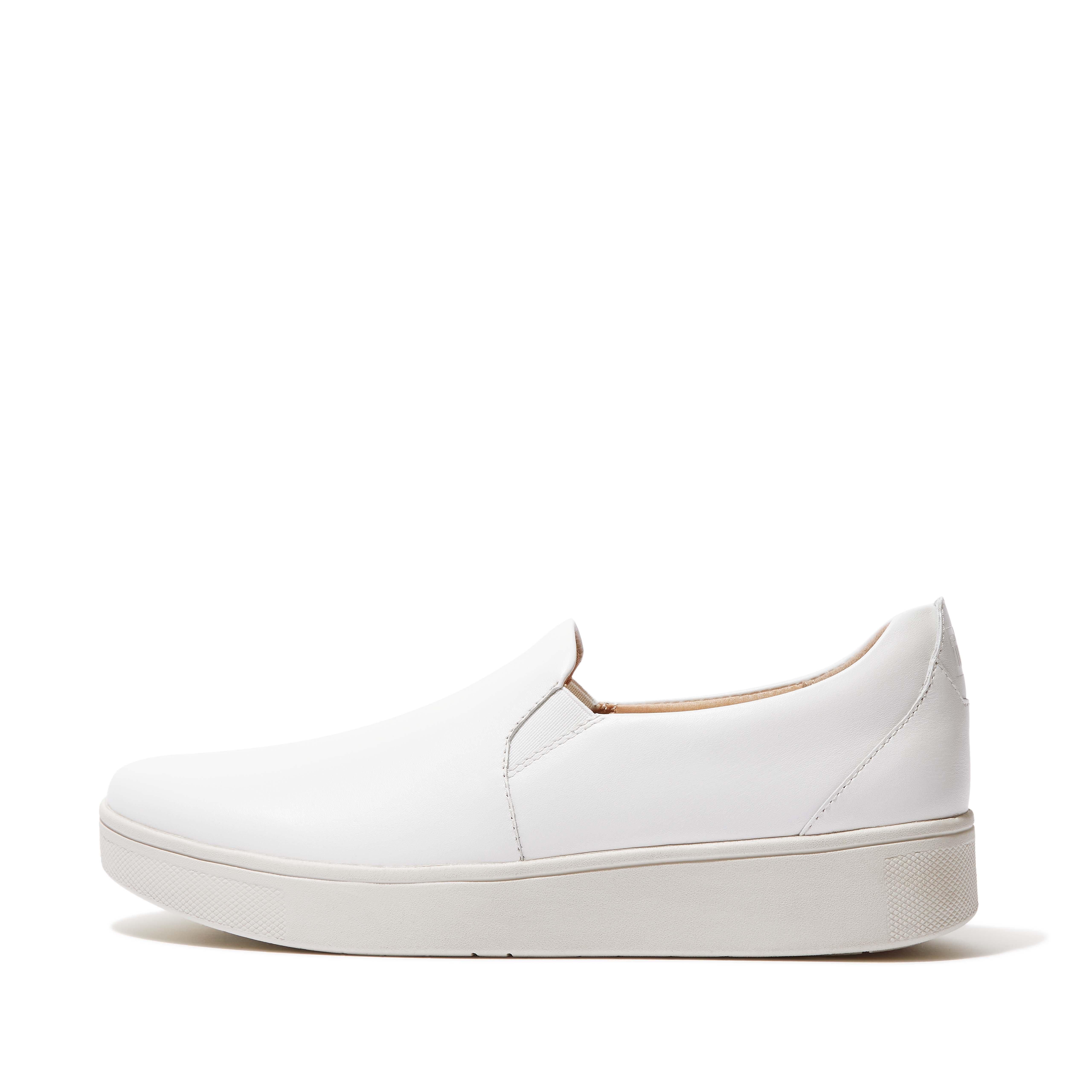 Fitflop Leather Slip-On Skate Sneakers