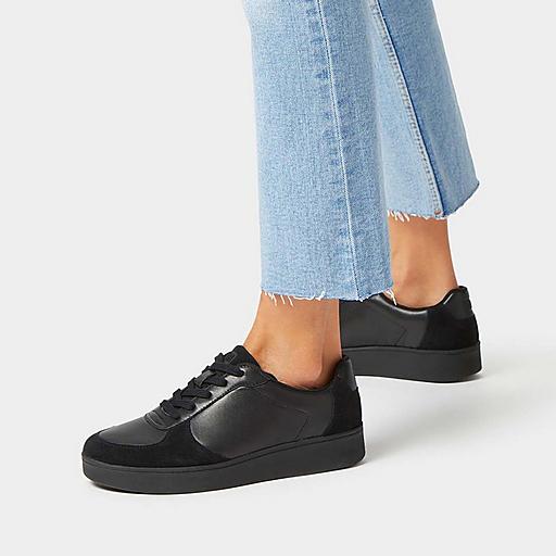 Women's Rally Leather & Suede Panel Sneakers | FitFlop CA