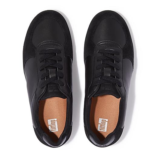 Women's Rally Leather & Suede Panel Sneakers | FitFlop CA