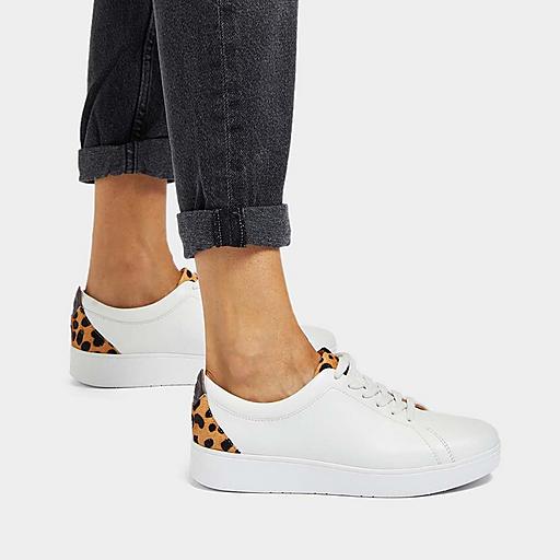 Rally Leopard Back Leather Sneakers | FitFlop US