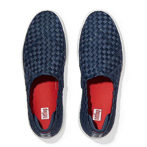 NEW‎ FitFlop Rally-X Men’s size 10 Duo-Weave slip on shoes Navy Sneakers NWOB Men main image 2