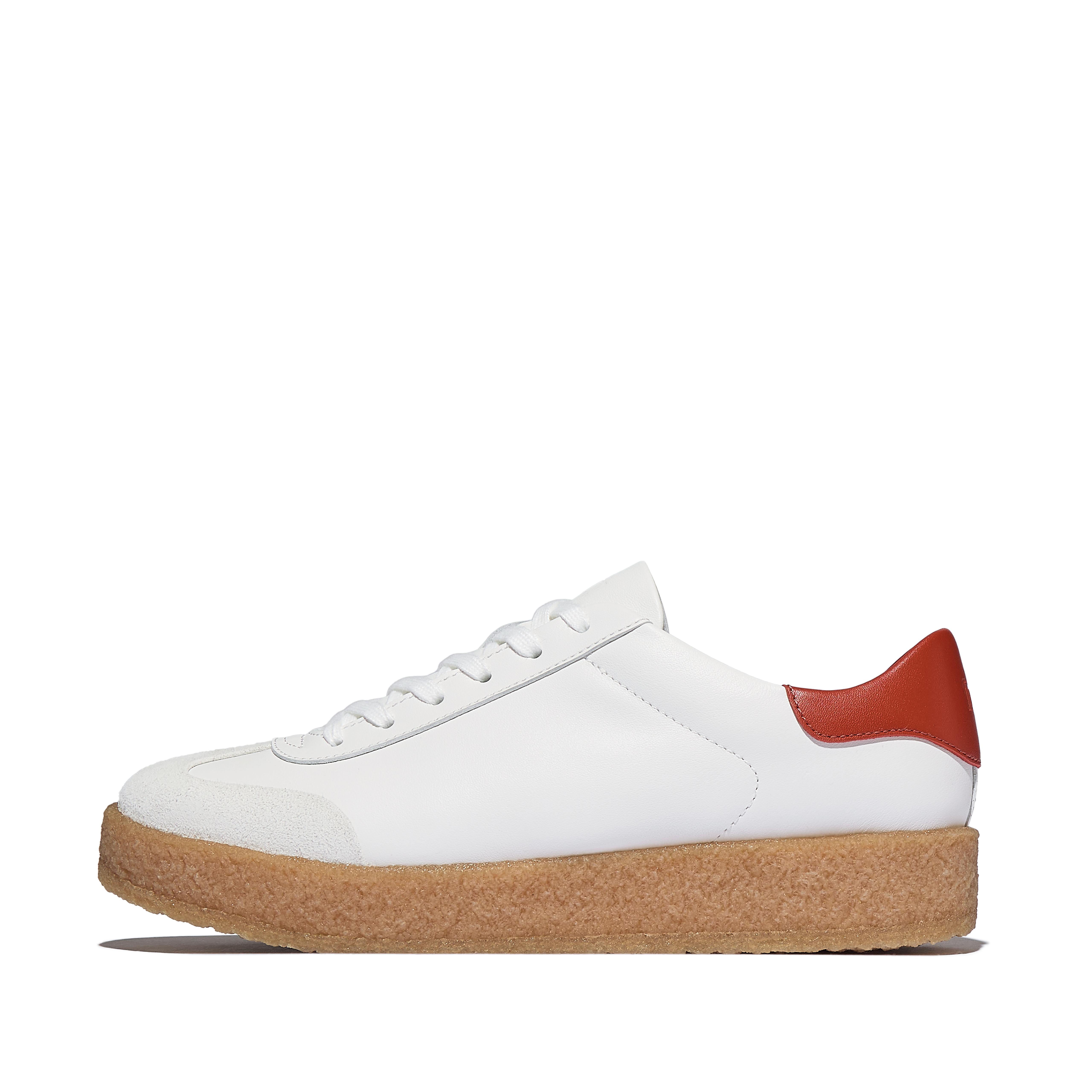 Women RALLY T-Toe Leather Crepe Trainers Suede/Leather