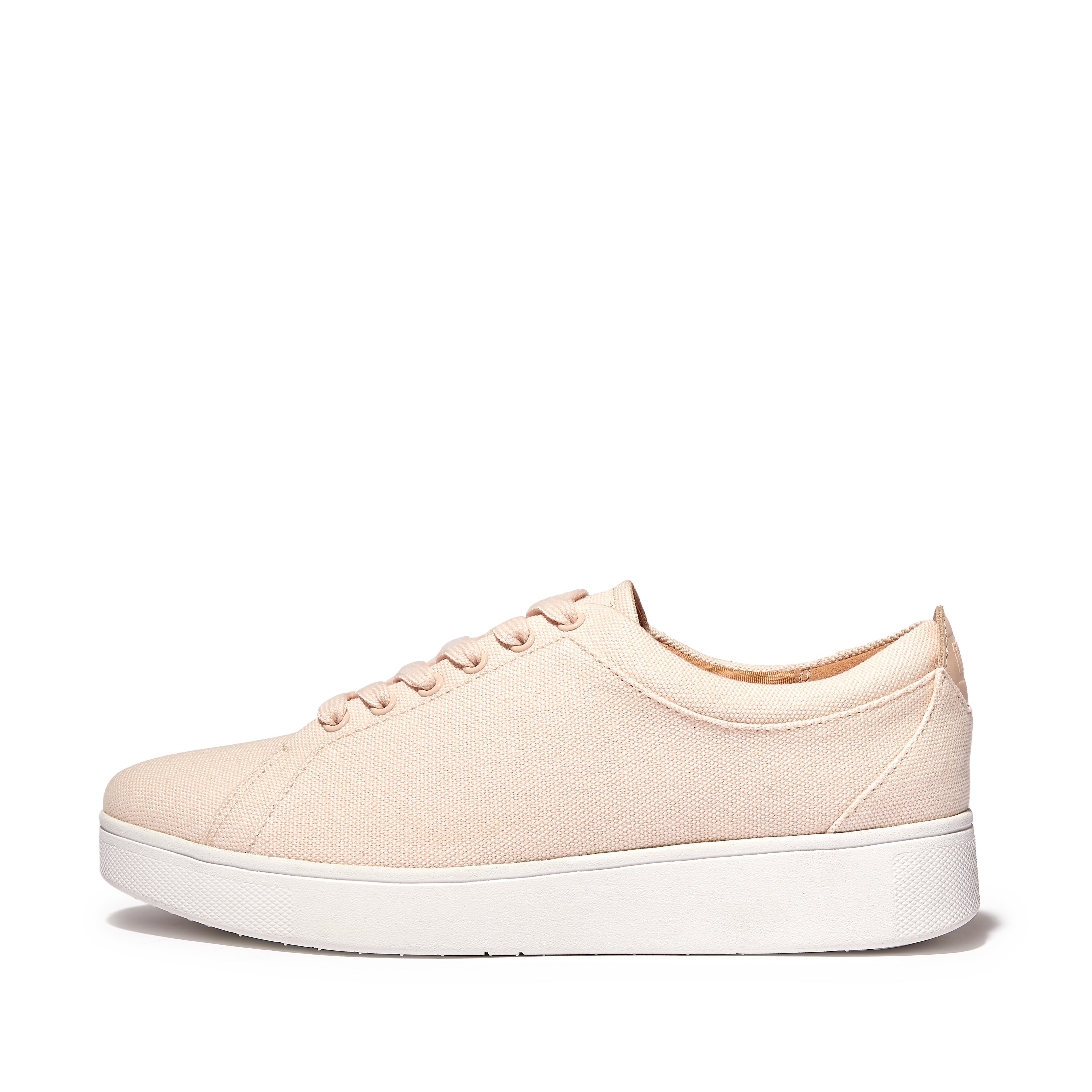 Women RALLY Canvas Trainers Canvas/Leather, Outlet