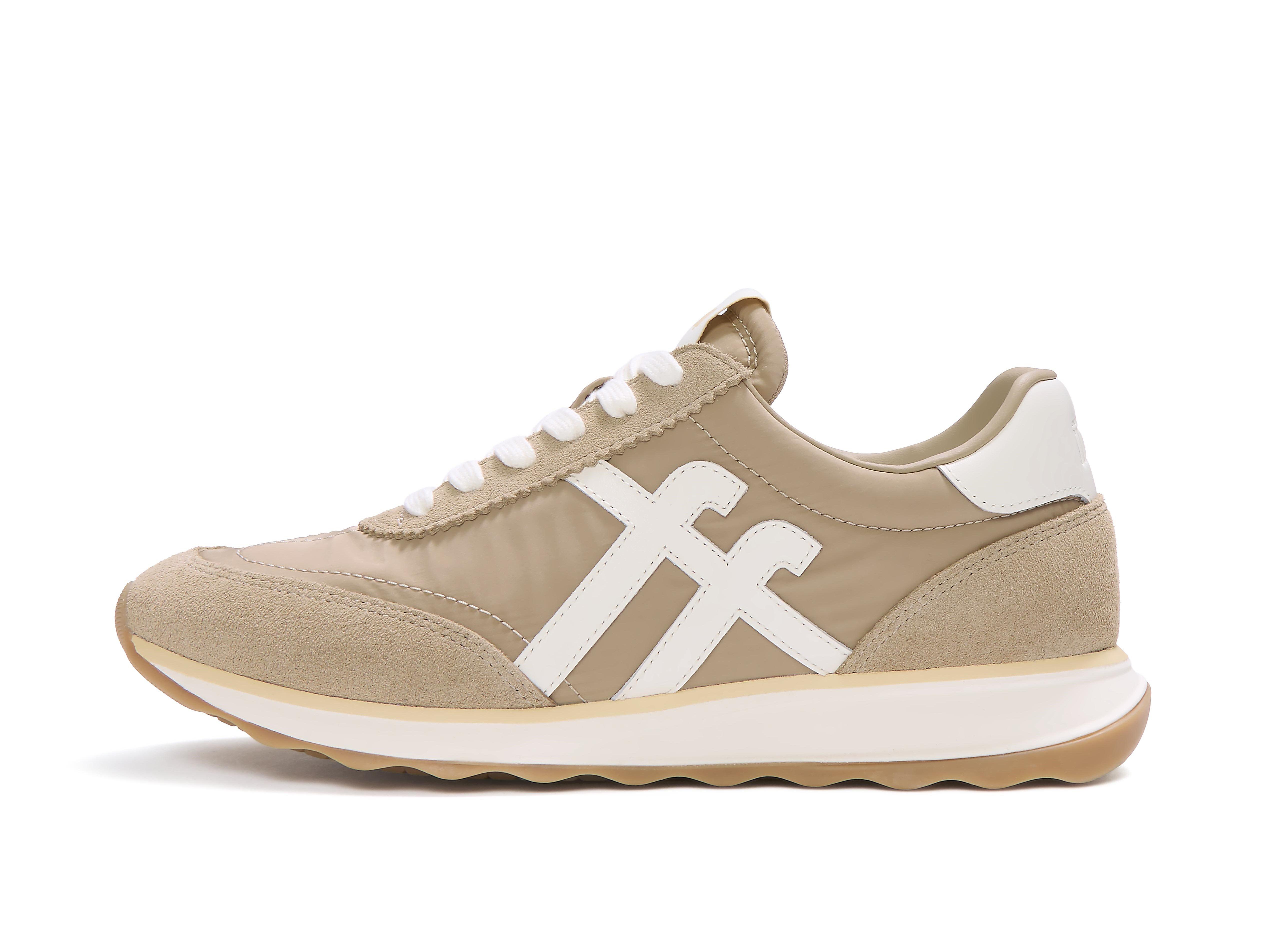 RETRO-Q Sneaker aus Stoff/Veloursleder
