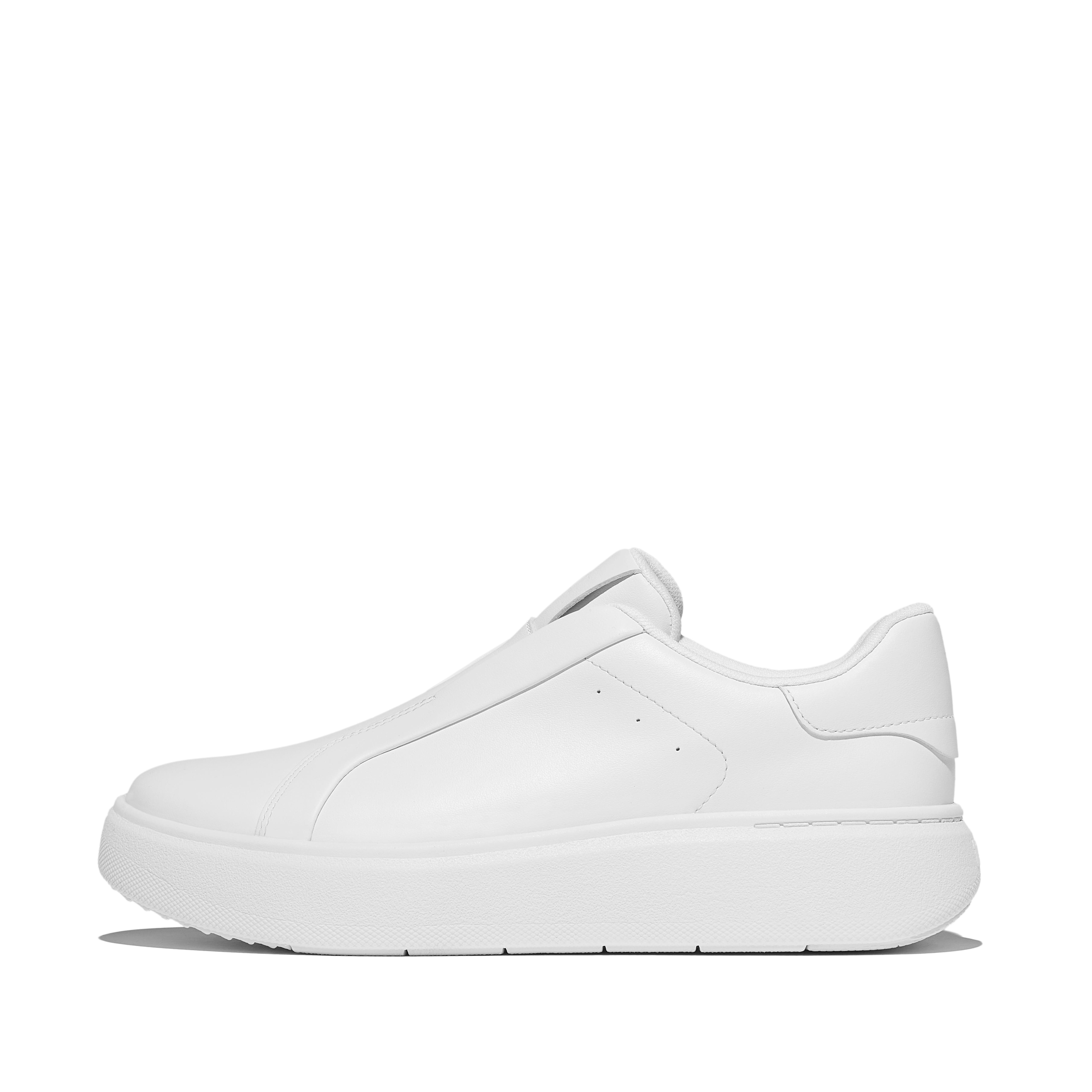 FitFlop RTG Leather Slip-On Sneakers Leather/Elastic, Full Price, Urban White, Size: US 10