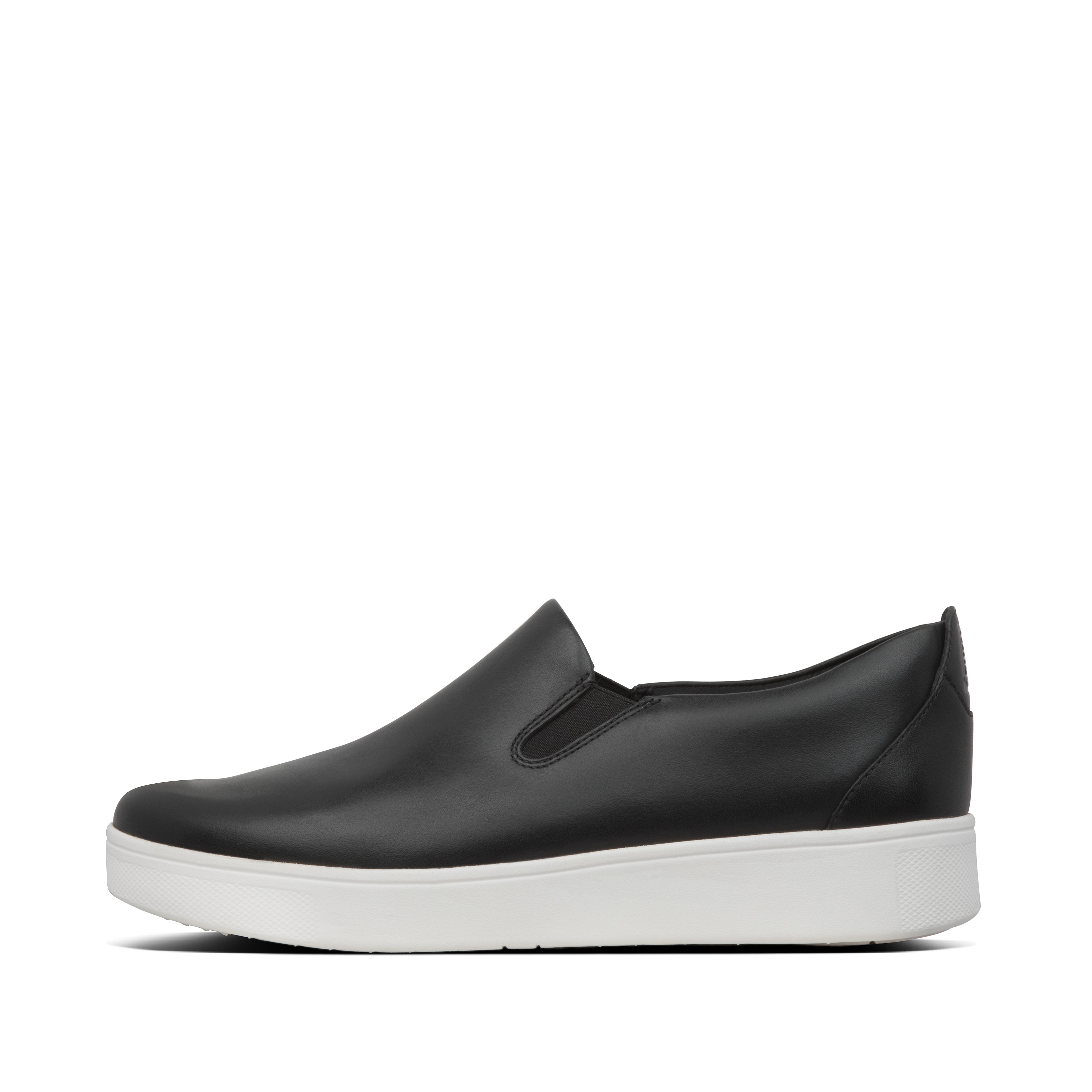 comfortable black slip on sneakers