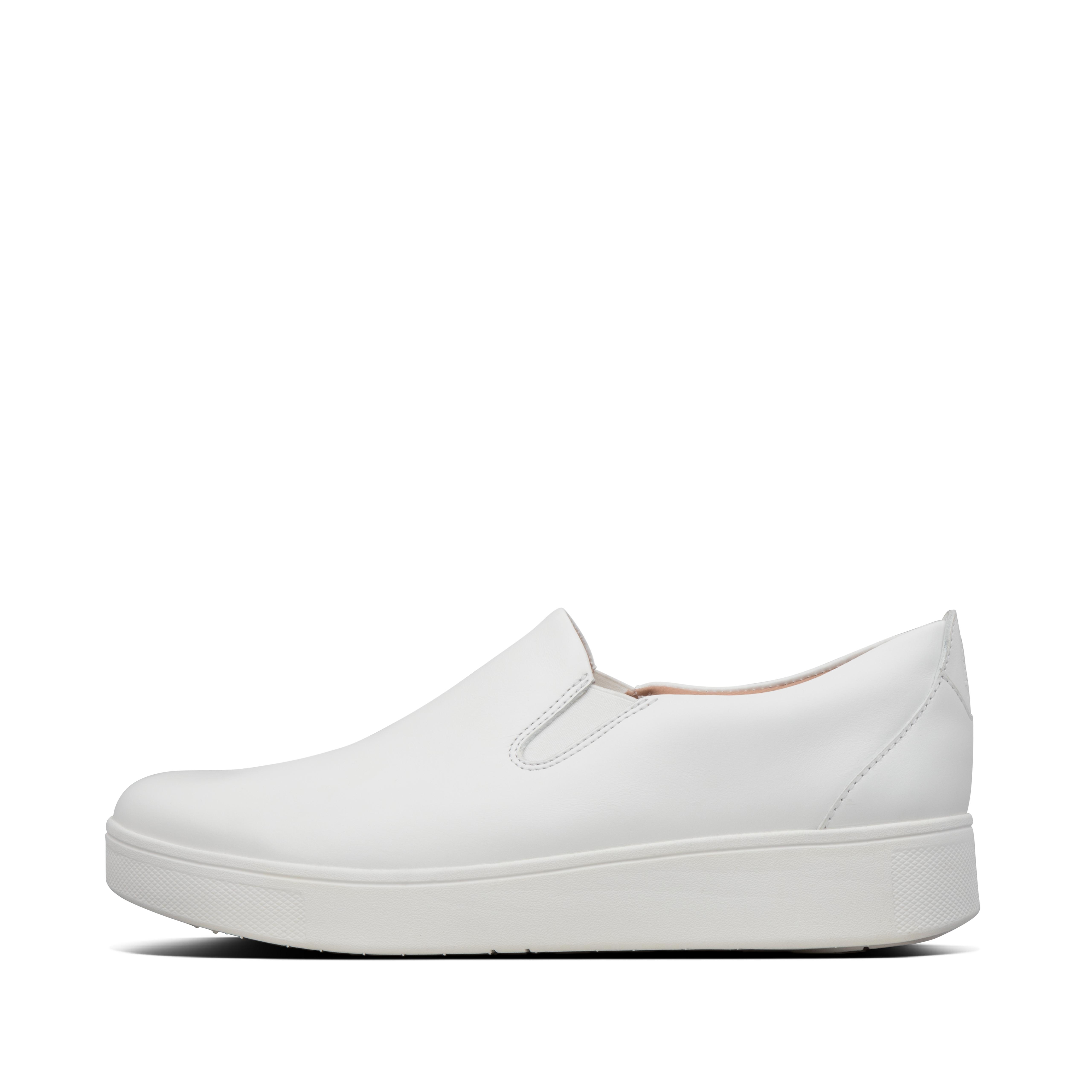 leather slip on skate shoes